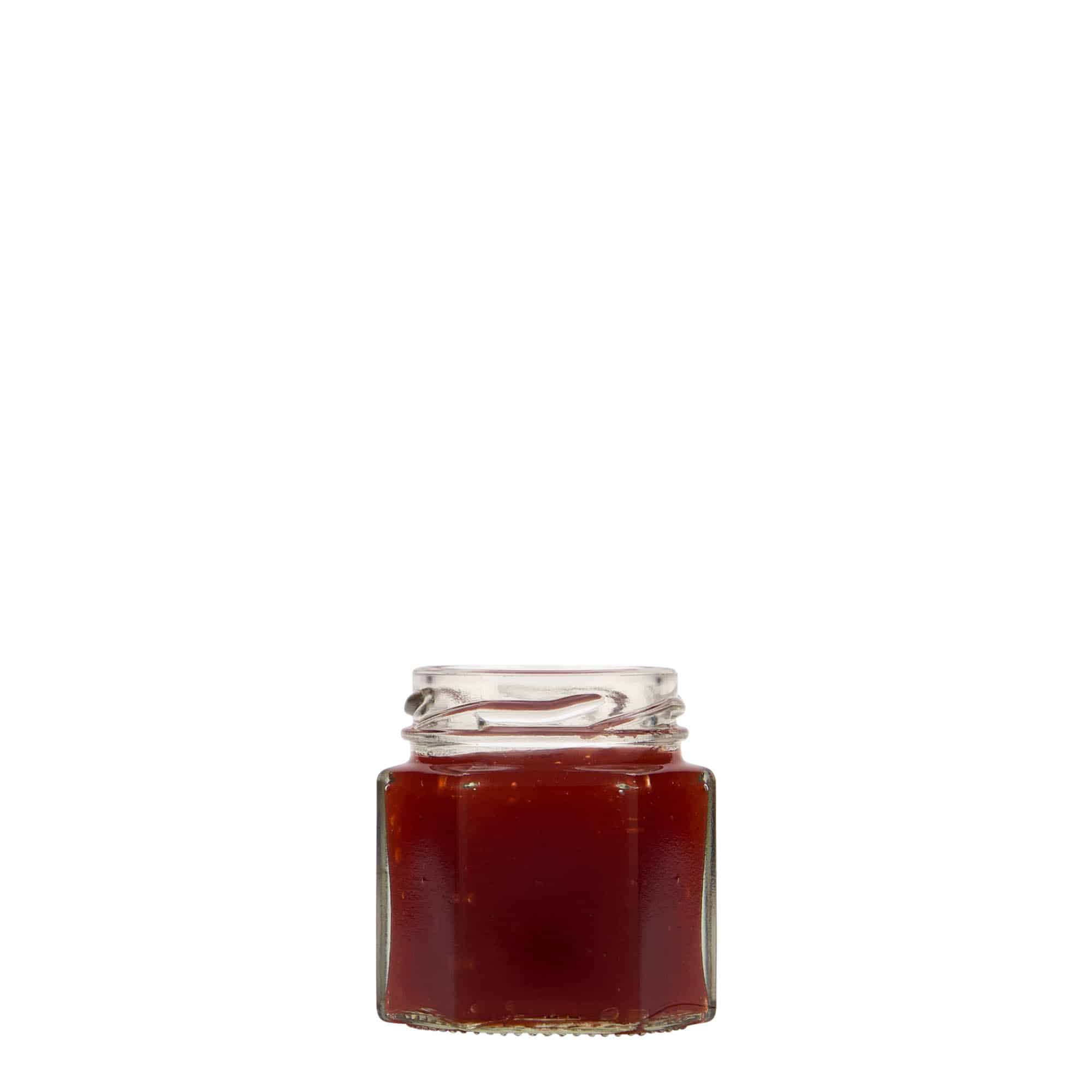 47 ml kuusikulmainen lasi, suuaukko: Twist-off (TO 43)