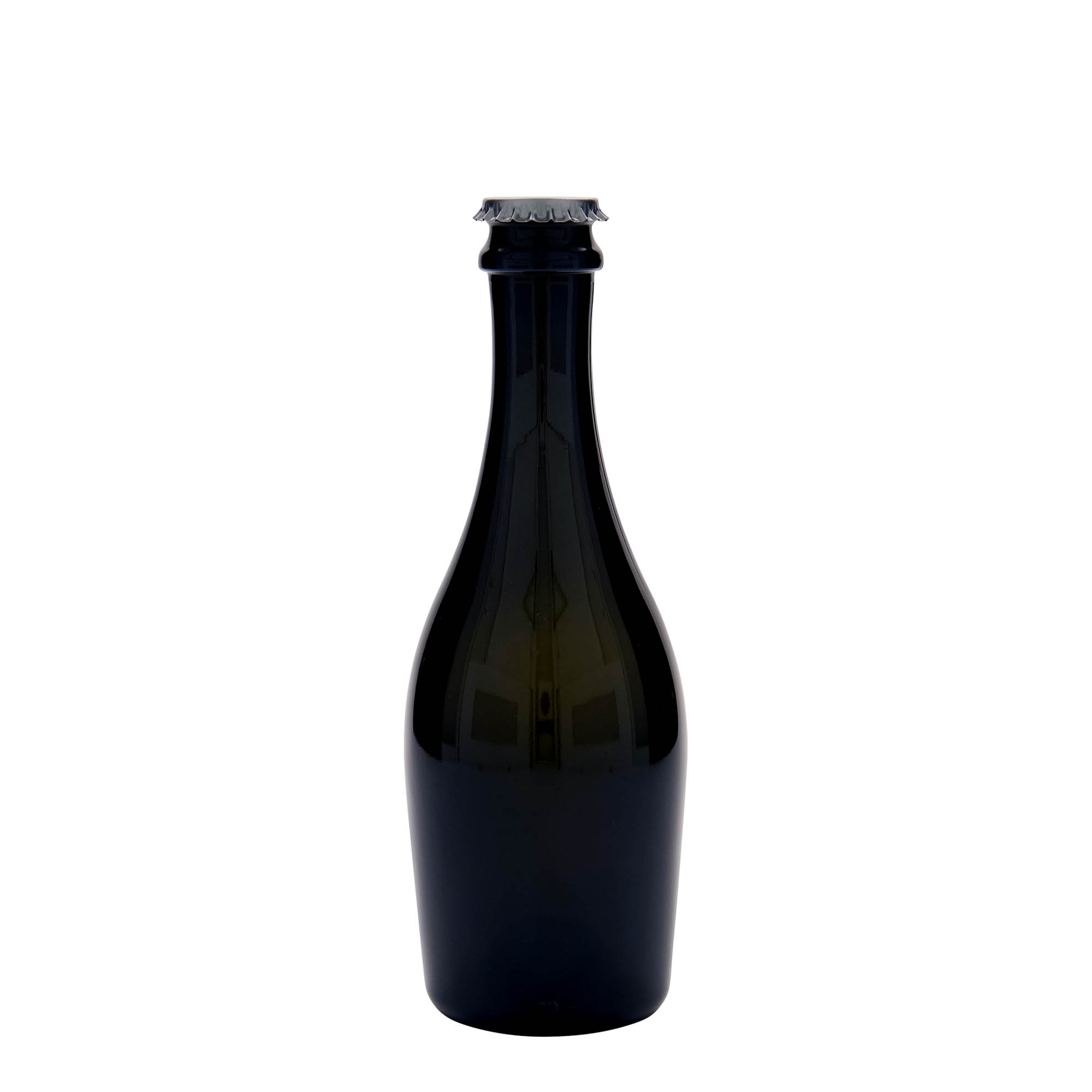 330 ml kuohuviinipullo 'Carmen', lasia, antiikkivihreä, suuaukko: kruunukorkki