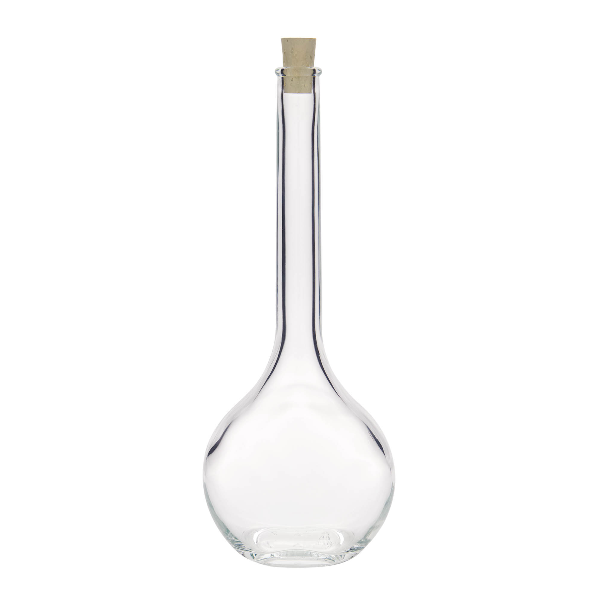 500 ml lasipullo 'Contessa', ovaali, suuaukko: korkki