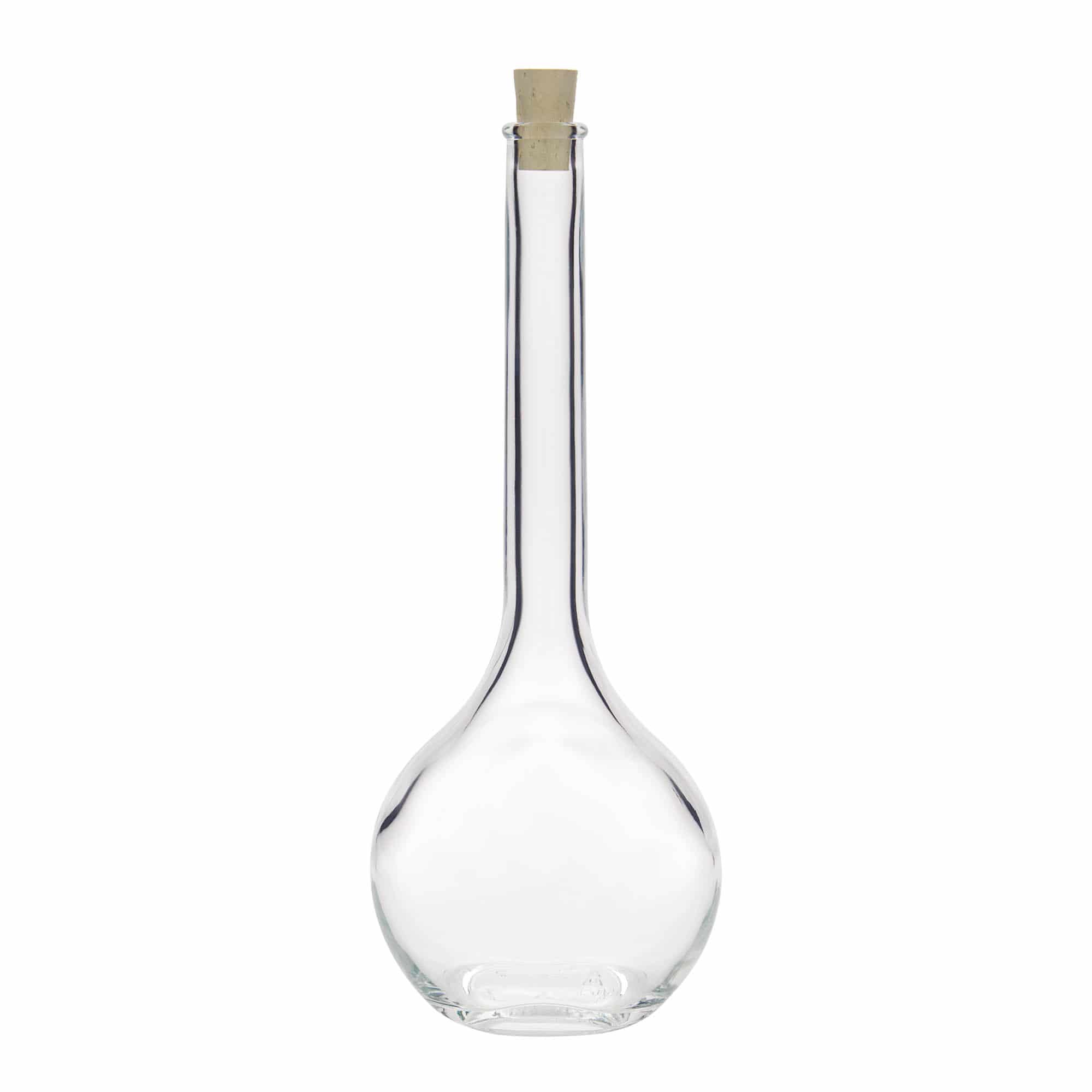 500 ml lasipullo ”Contessa”, ovaali, suuaukko: korkki