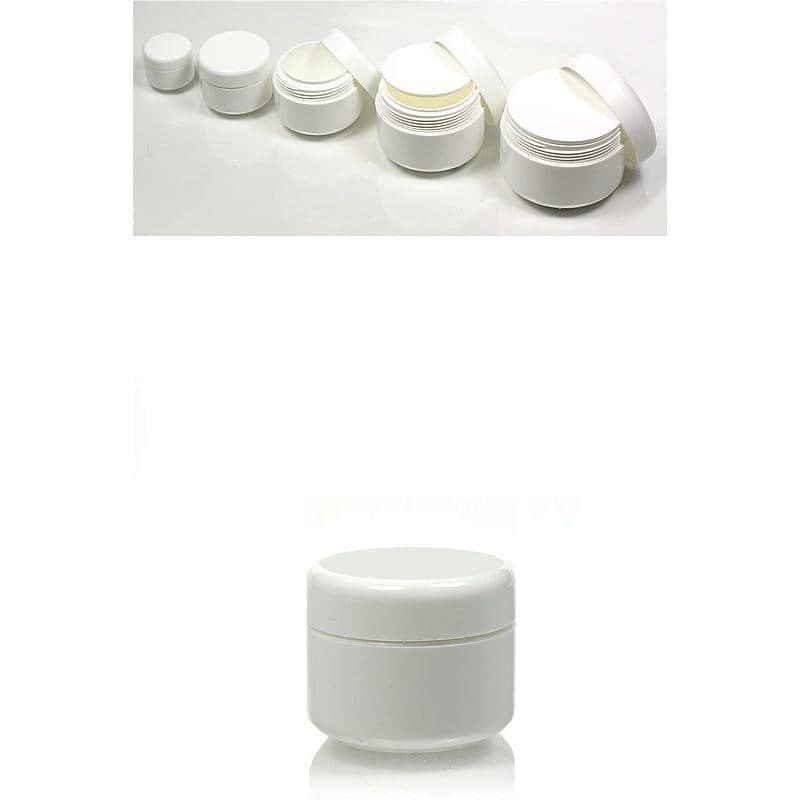 5 ml muovirasia 'Bianca', PP, valk., suu: Kierrekorkki