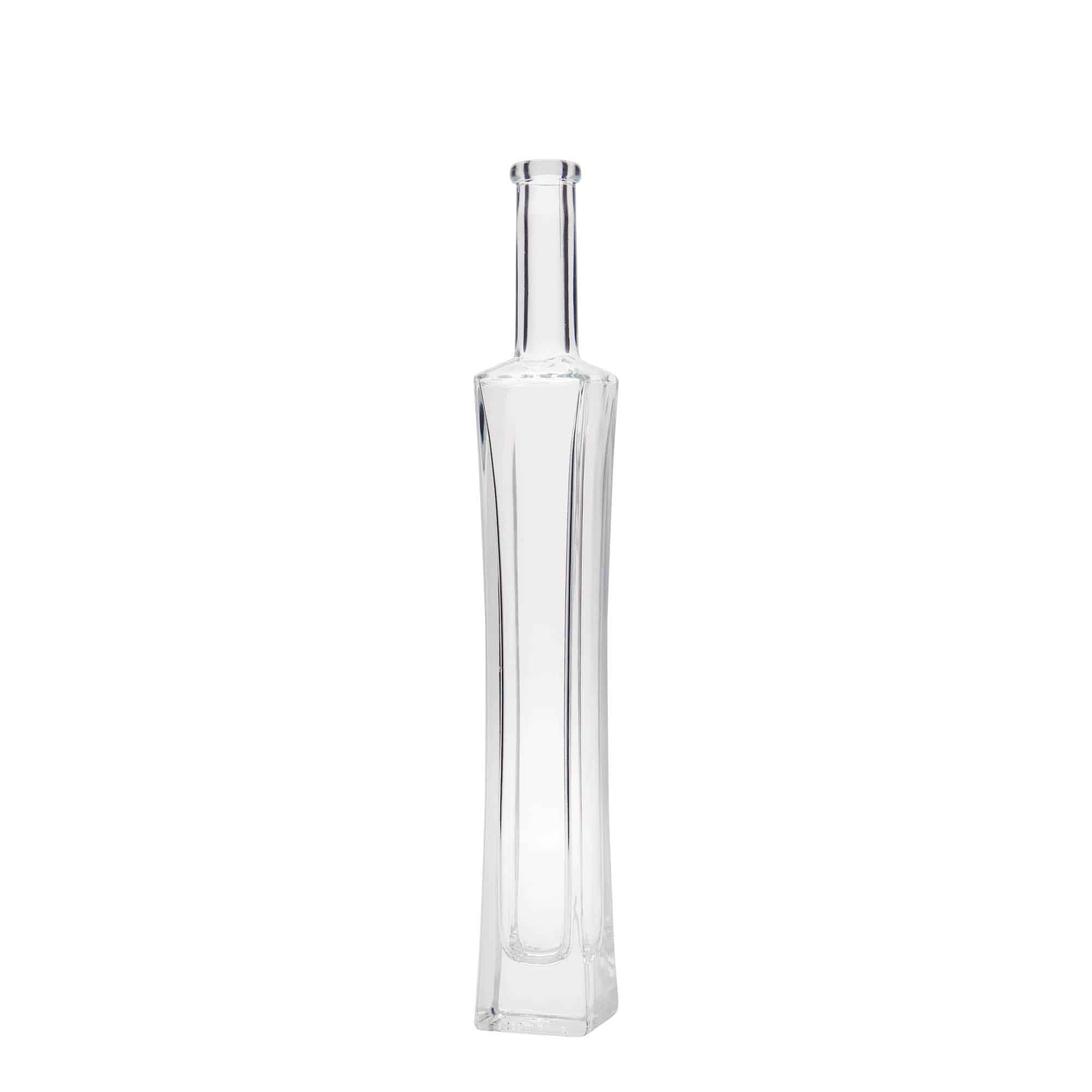 100 ml lasipullo 'Koko', neliö, suu: korkki