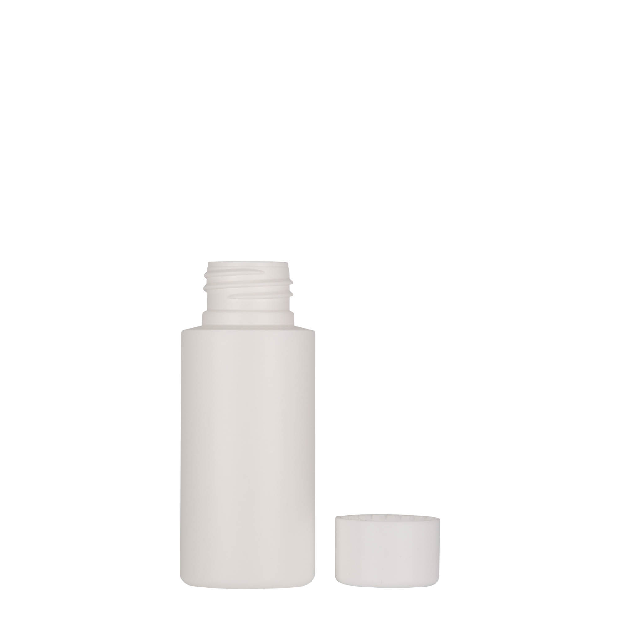 50 ml muovipullo 'Pipe', HDPE, valkoinen, suuaukko: 24/410