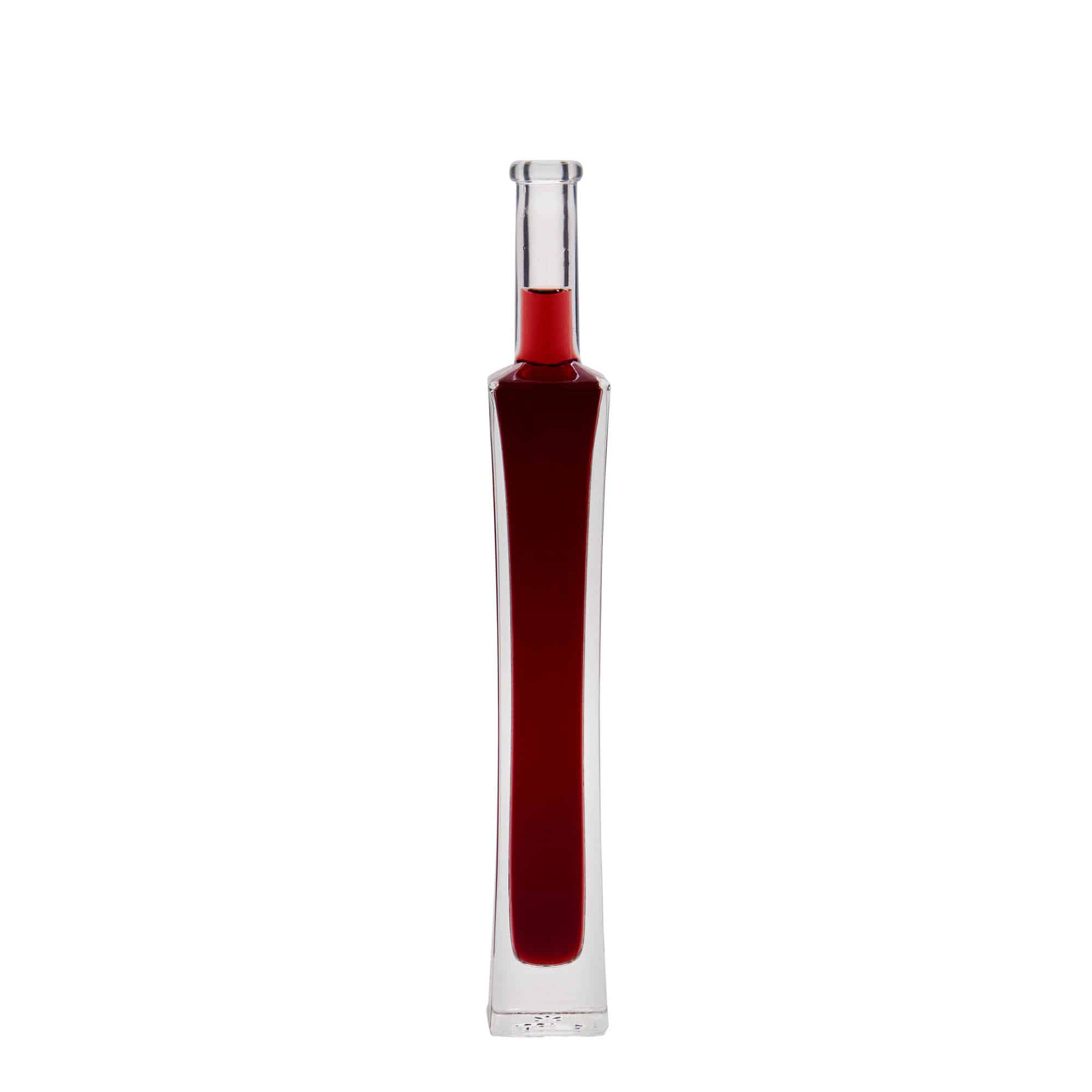 100 ml lasipullo 'Koko', neliö, suu: korkki
