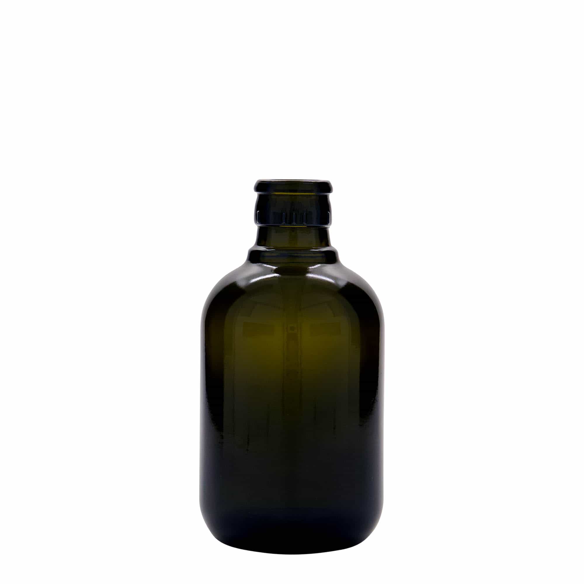 250 ml etikka-/öljypullo 'Biolio', lasi, antiikinvihreä, suu: DOP