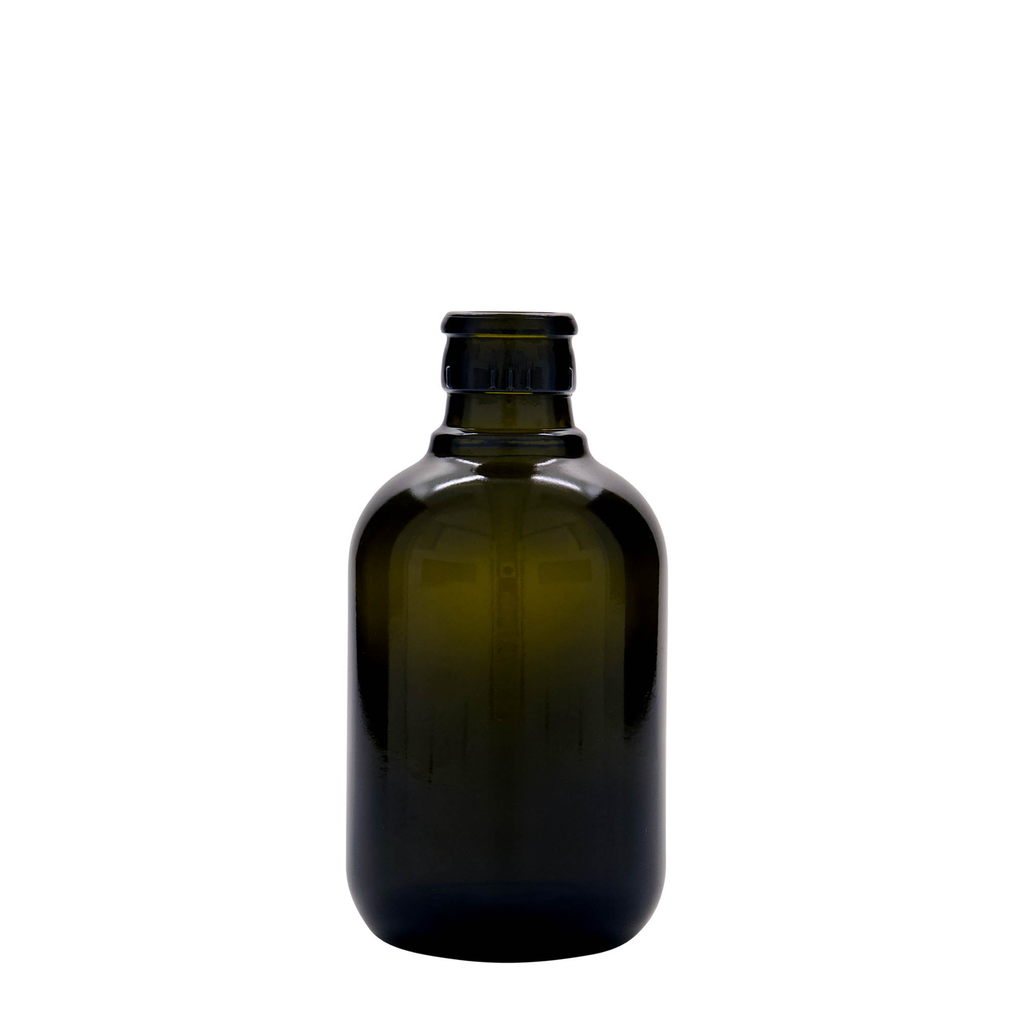 250 ml etikka-/öljypullo ”Biolio”, lasia, antiikkivihreä, suuaukko: DOP