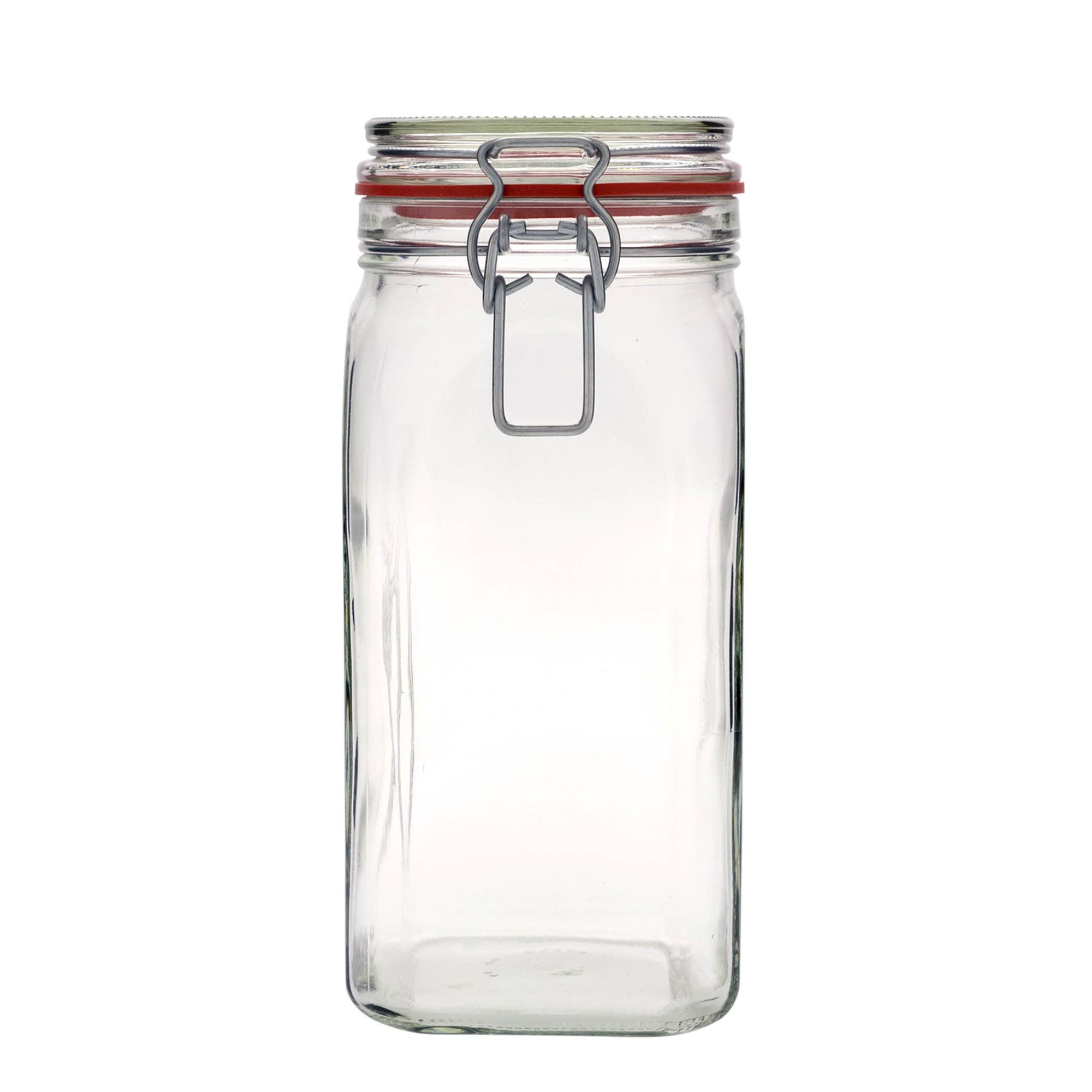1.540 ml lankakorkkinen lasipurkki #, neliömäinen, suuaukko: lankakorkkilukko