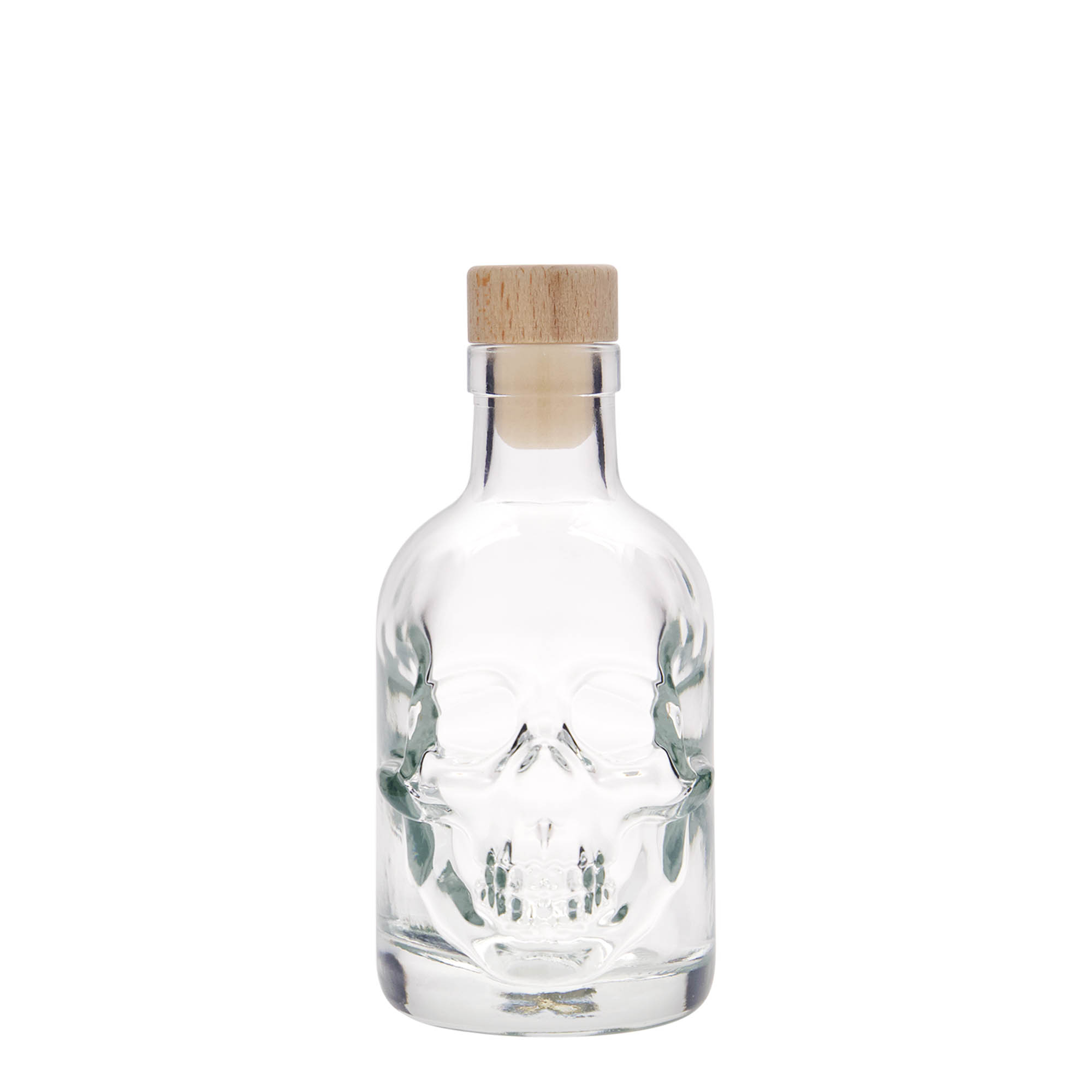 200 ml lasipullo 'Kuolonpää', suuaukko: korkki