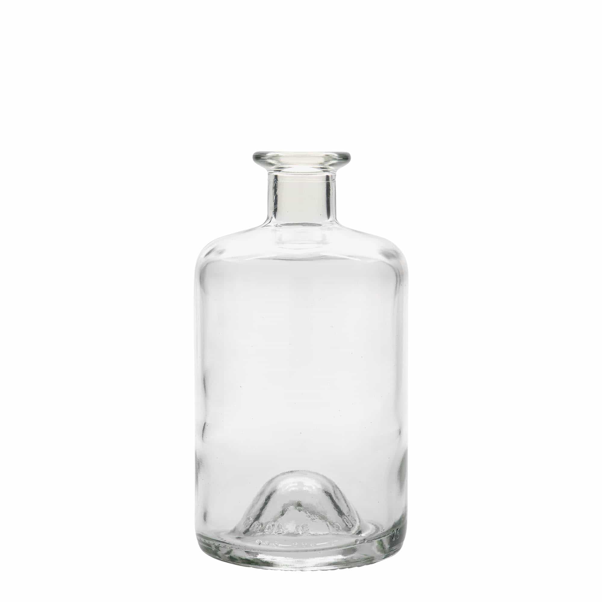 500 ml lasipullo apteekkarille, suuaukko: korkki