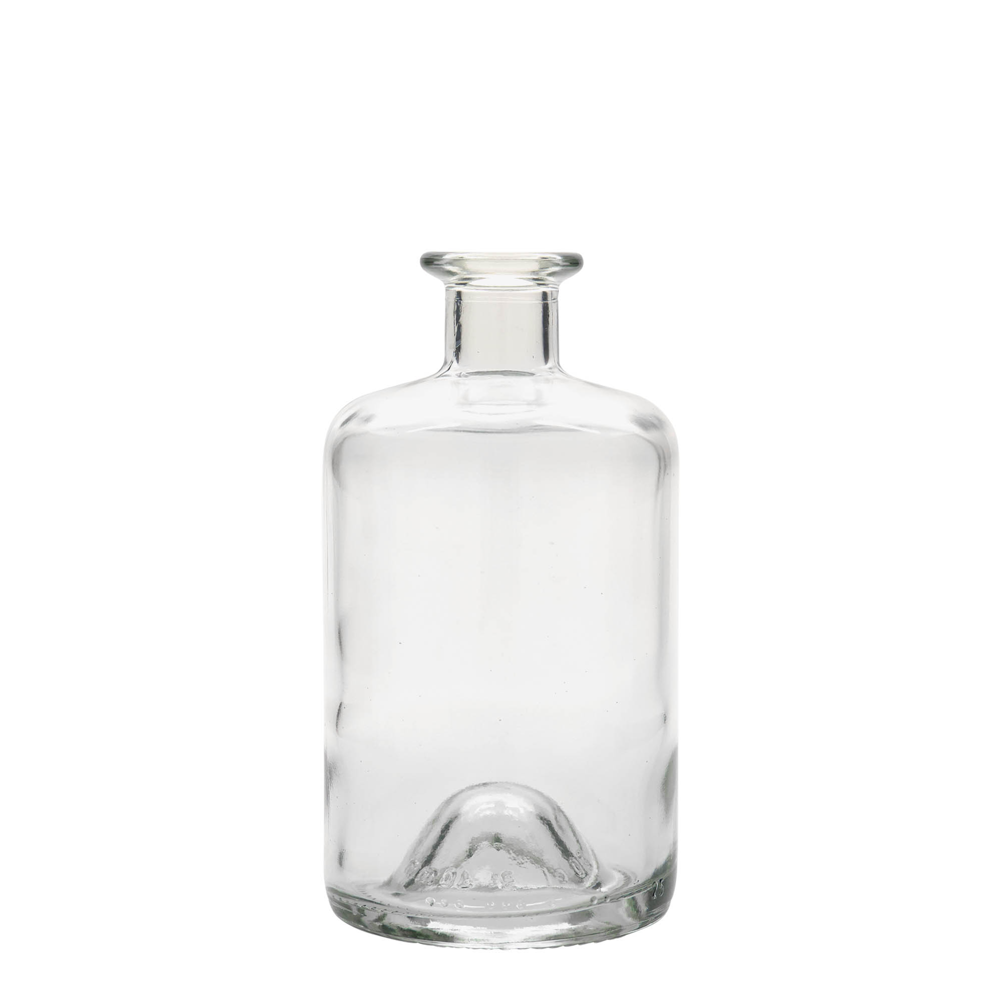 500 ml lasipullo apteekkarille, suuaukko: korkki