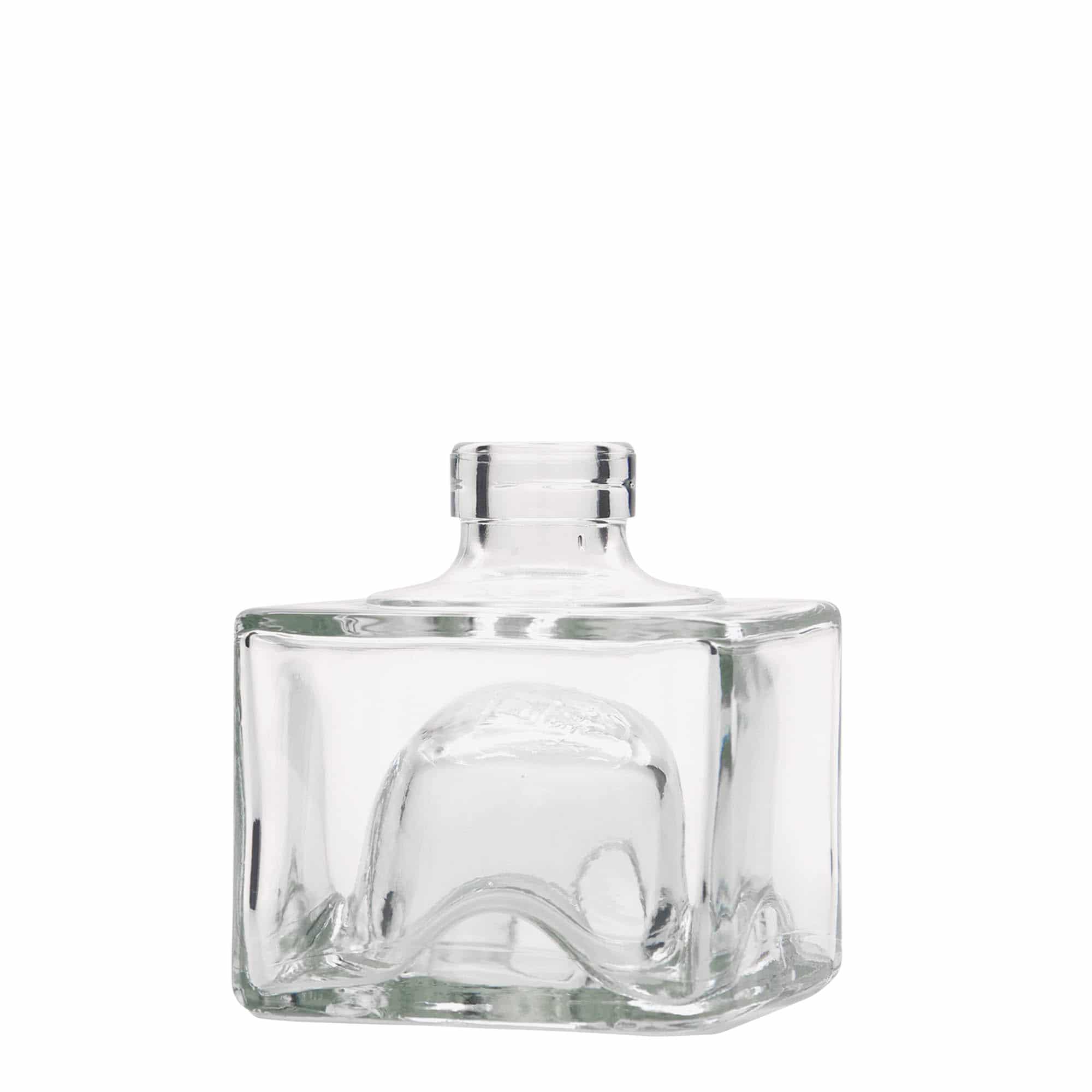 200 ml lasipullo 'Cocolores', neliö, suu: korkki