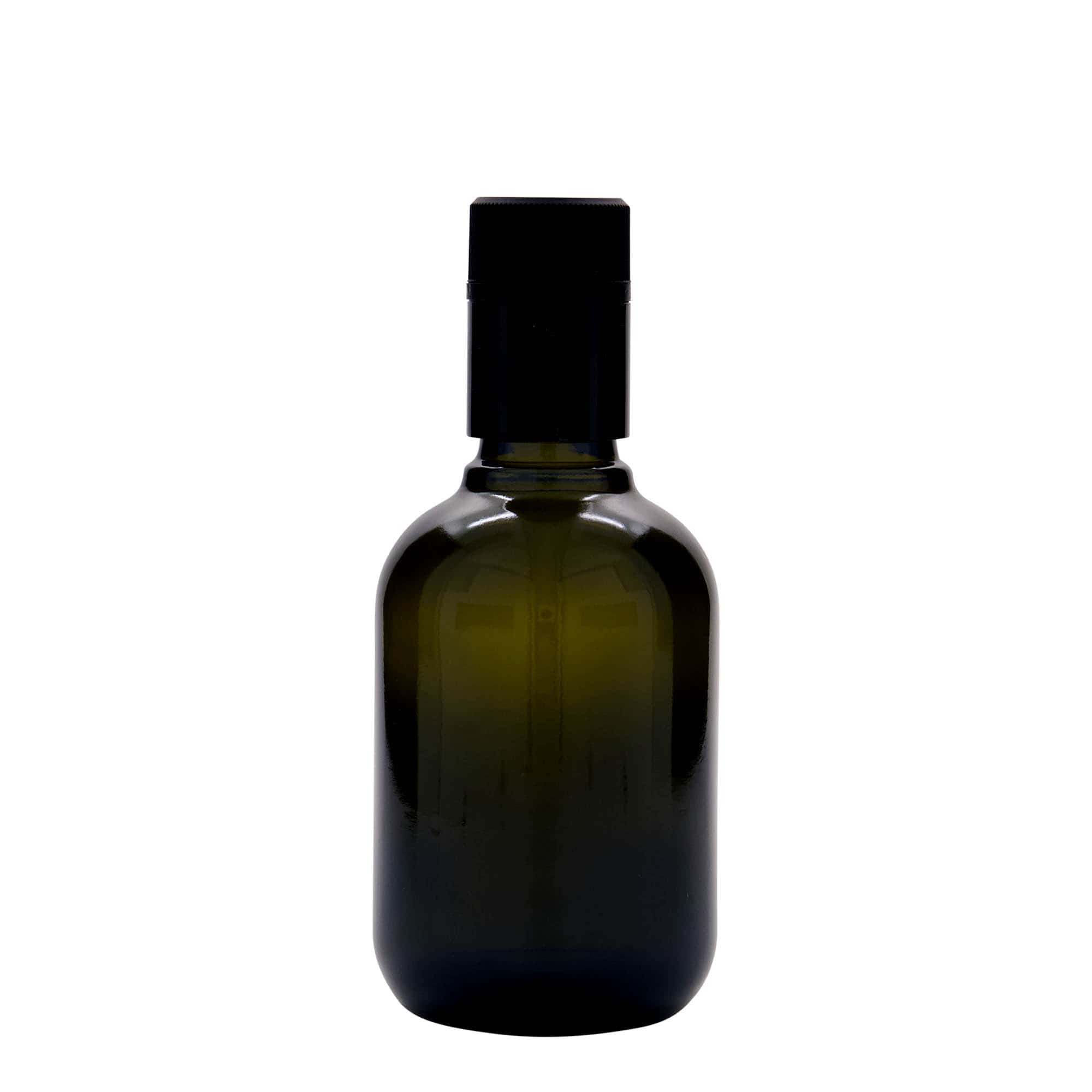 250 ml etikka-/öljypullo 'Biolio', lasia, antiikkivihreä, suuaukko: DOP