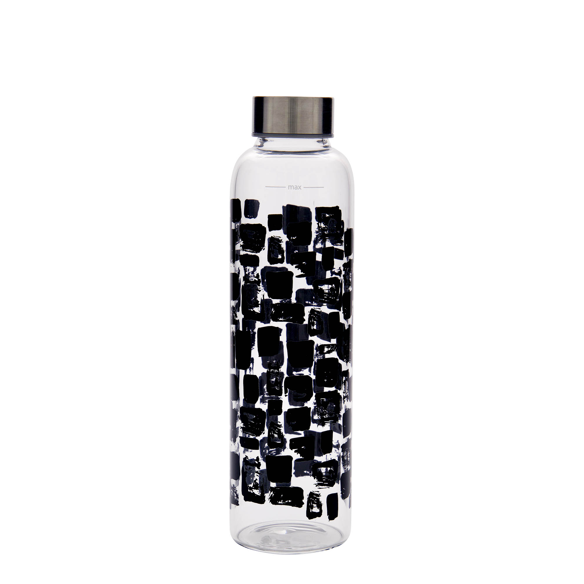 500 ml juomapullo 'Perseus - Mustat suorakulmiot', suuaukko: ruuvikorkki 500 ml juomapullo 'Perseus - Mustat suorakulmiot', suuaukko: ruuvikorkki