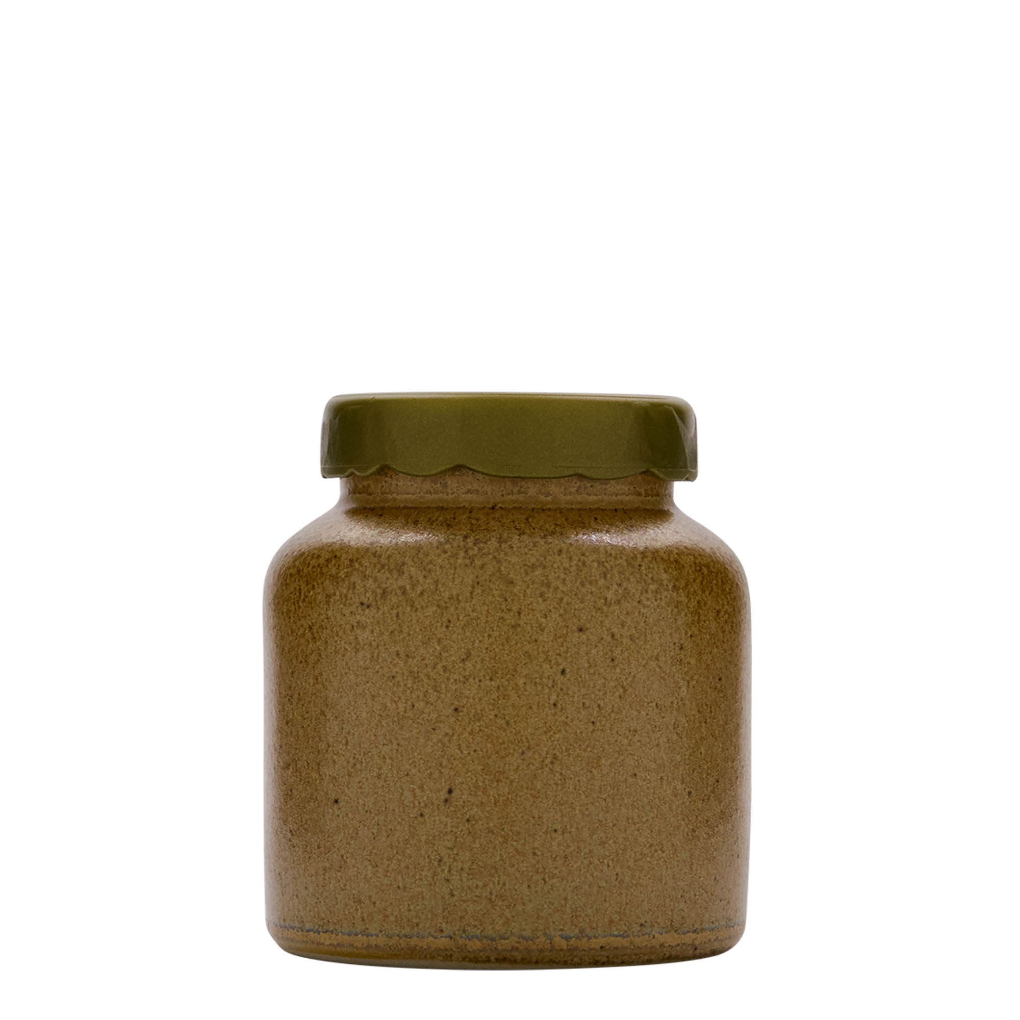 270 ml saviastiapurkki, keramiikka, ruskea-kristalli, suuaukko: käännettävä kansi 270 ml saviastiapurkki, keramiikka, ruskea-kristalli, suuaukko: käännettävä kansi