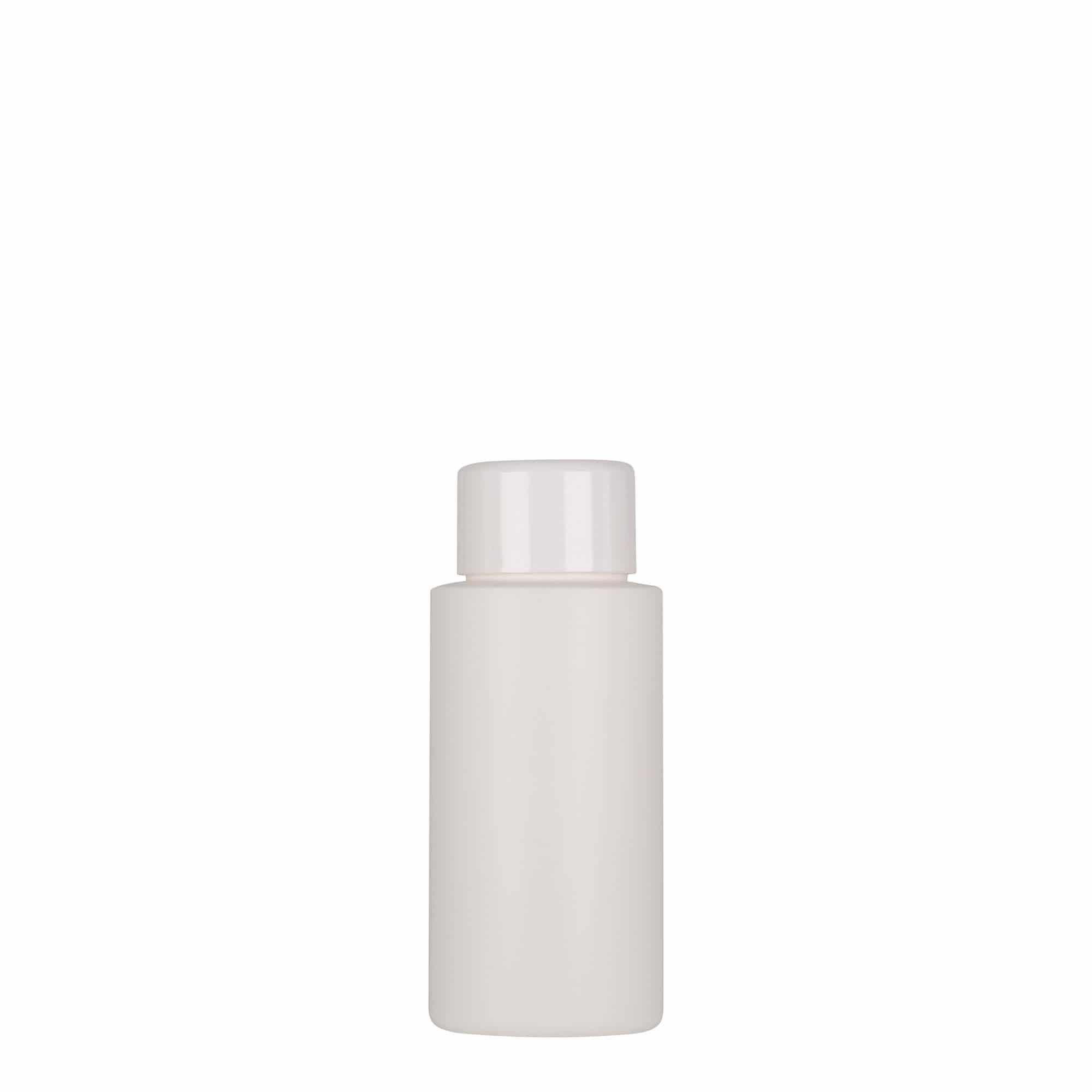 50 ml muovipullo 'Pipe', HDPE, valkoinen, suuaukko: 24/410
