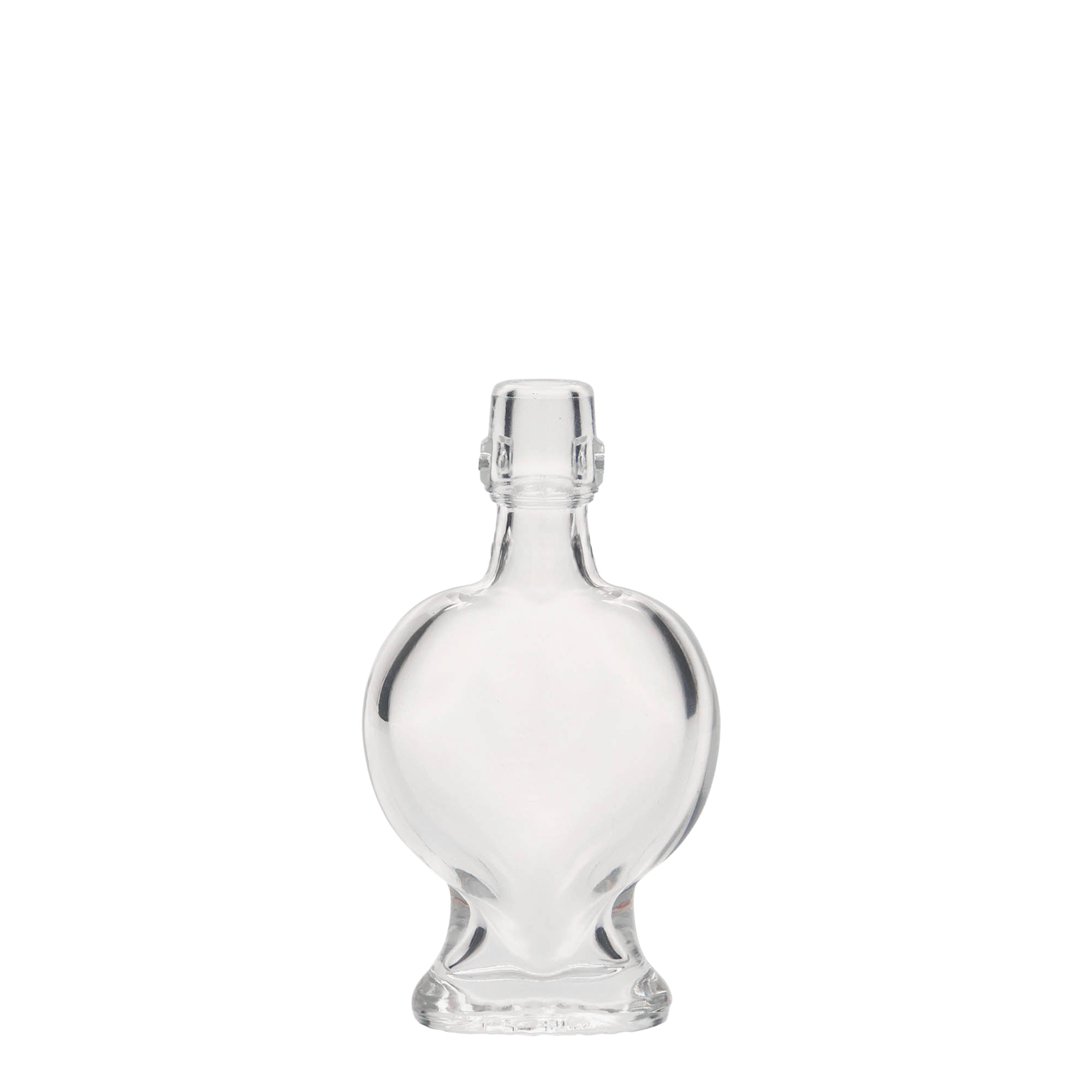 40 ml lasipullo 'Sydän', suuaukko: peltisuljin 40 ml lasipullo 'Sydän', suuaukko: peltisuljin