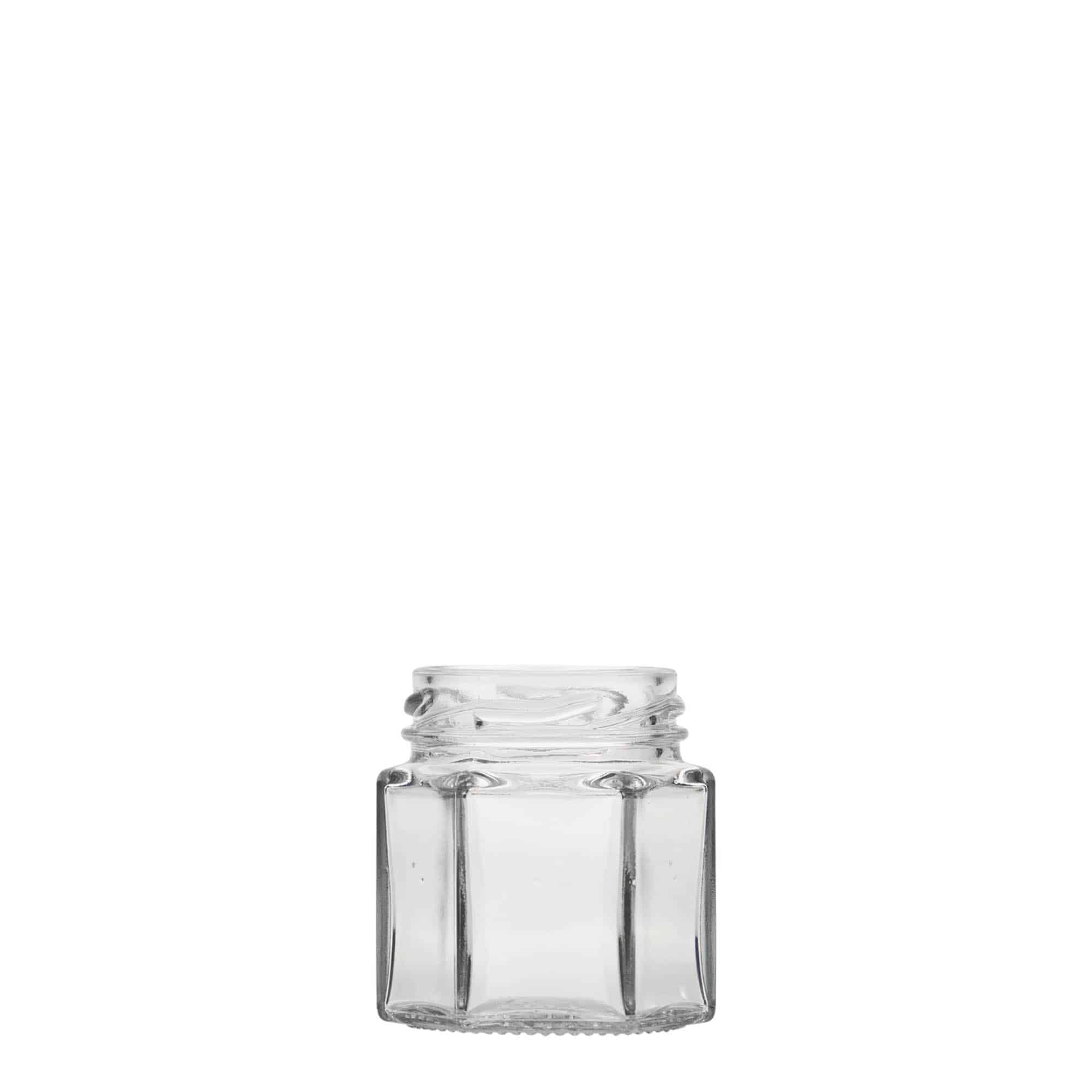 47 ml kuusikulmainen lasi, suuaukko: Twist-off (TO 43)