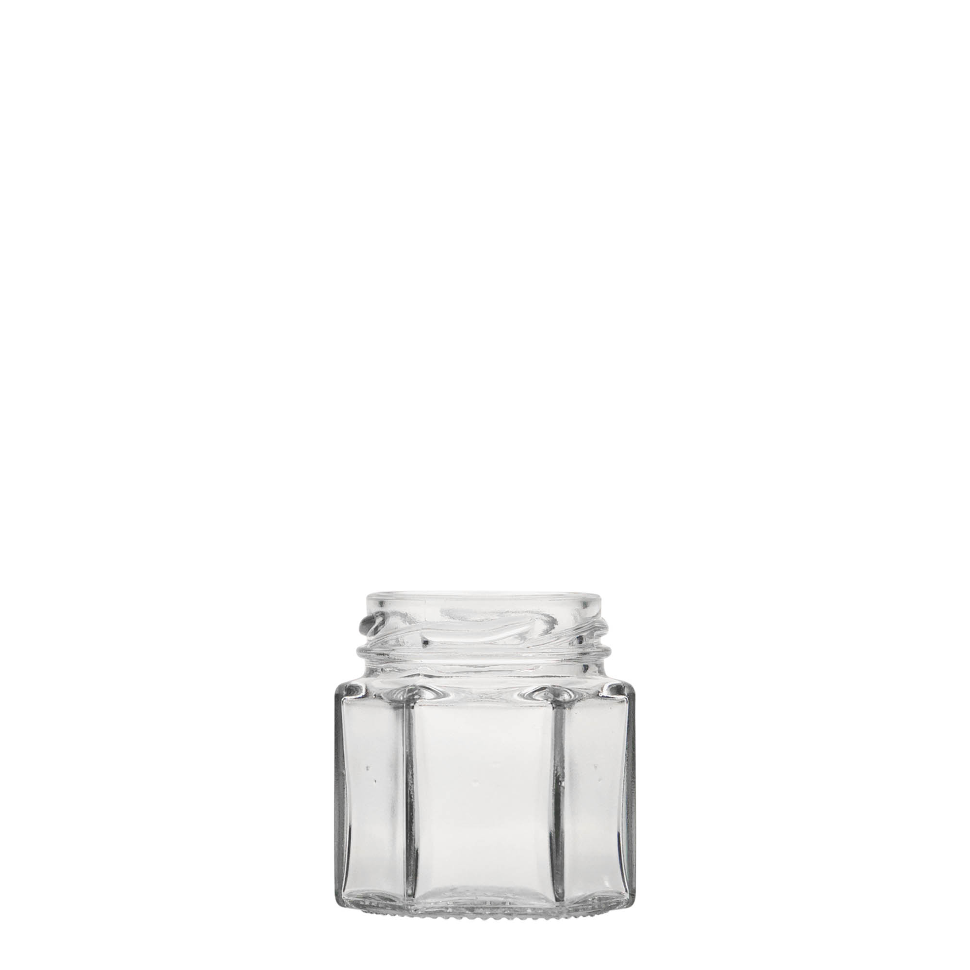 47 ml kuusikulmainen lasi, suuaukko: Twist-off (TO 43)