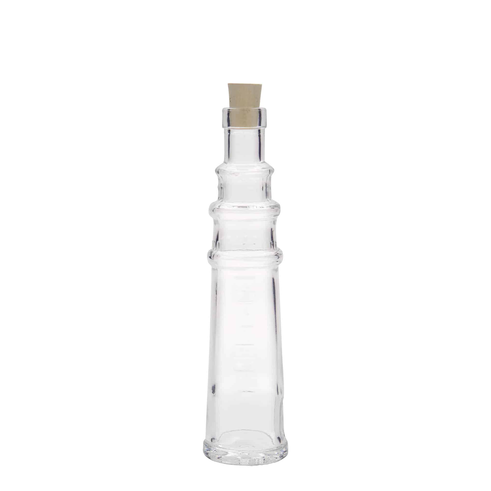 100 ml lasipullo 'Majakka', suuaukko: korkki
