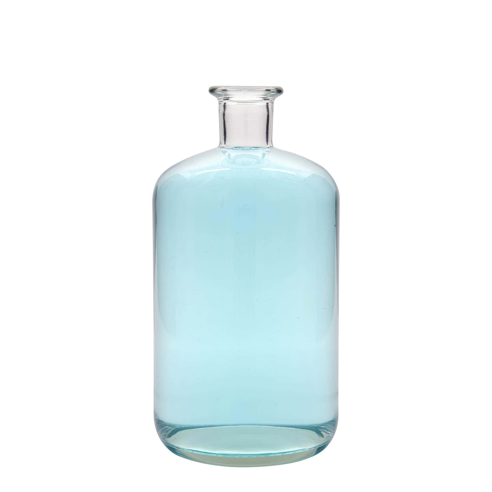 1500 ml apteekkarin lasipullo, suu: korkki