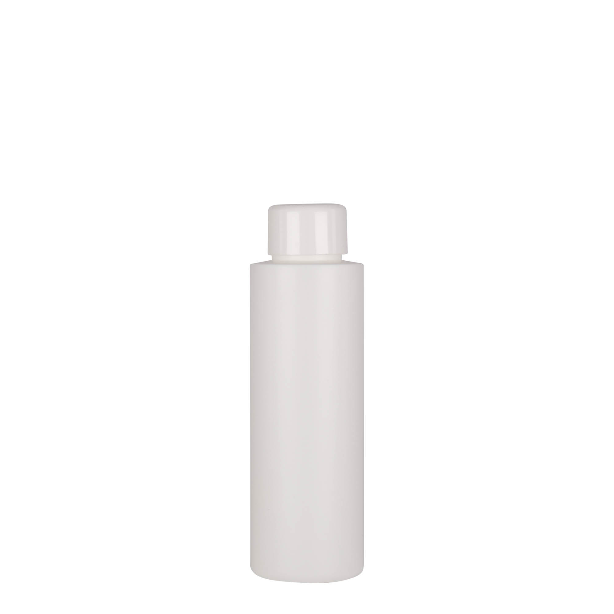 100 ml muovipullo 'Pipe', HDPE, valkoinen, suuaukko: 24/410