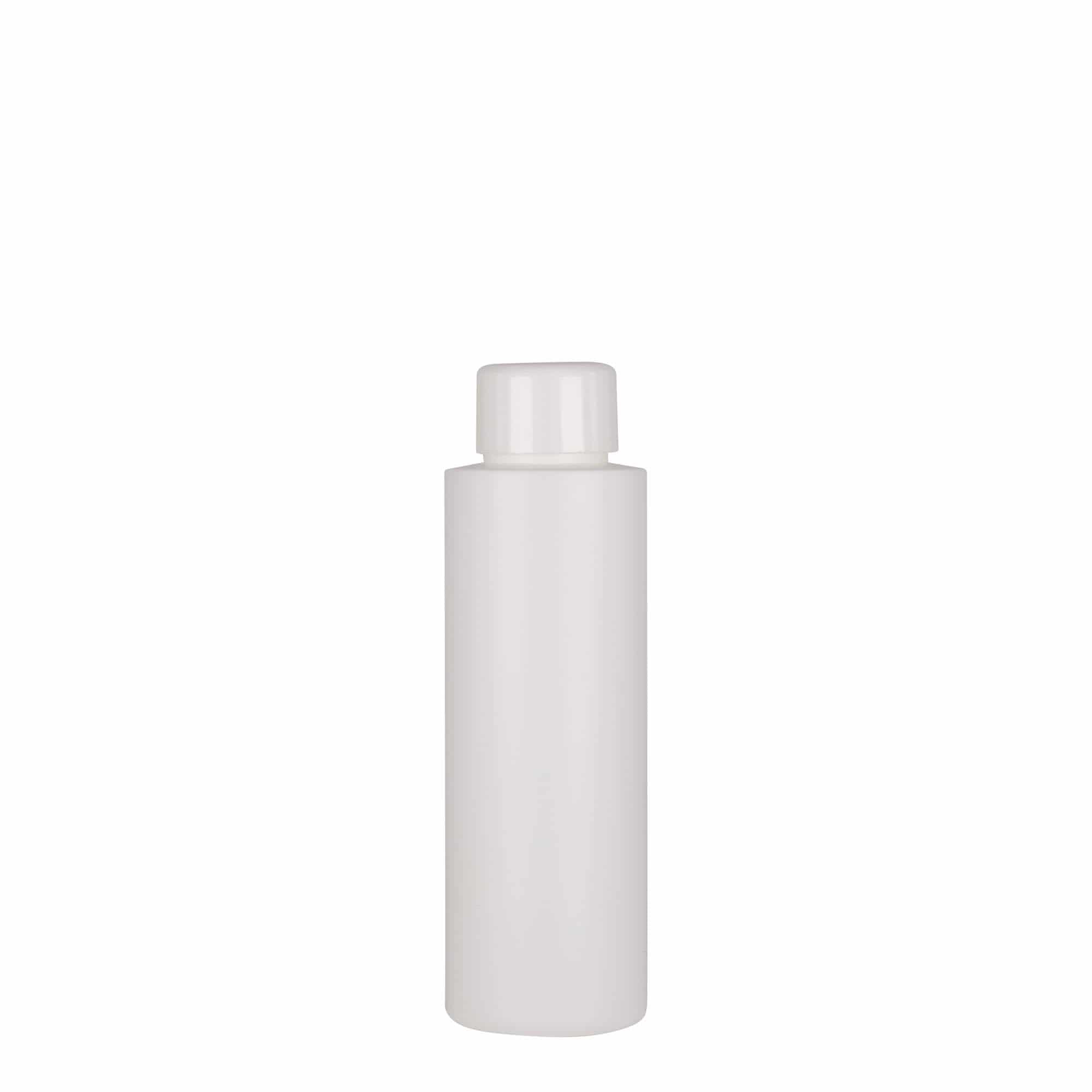 100 ml muovipullo 'Pipe', HDPE, valkoinen, suuaukko: 24/410
