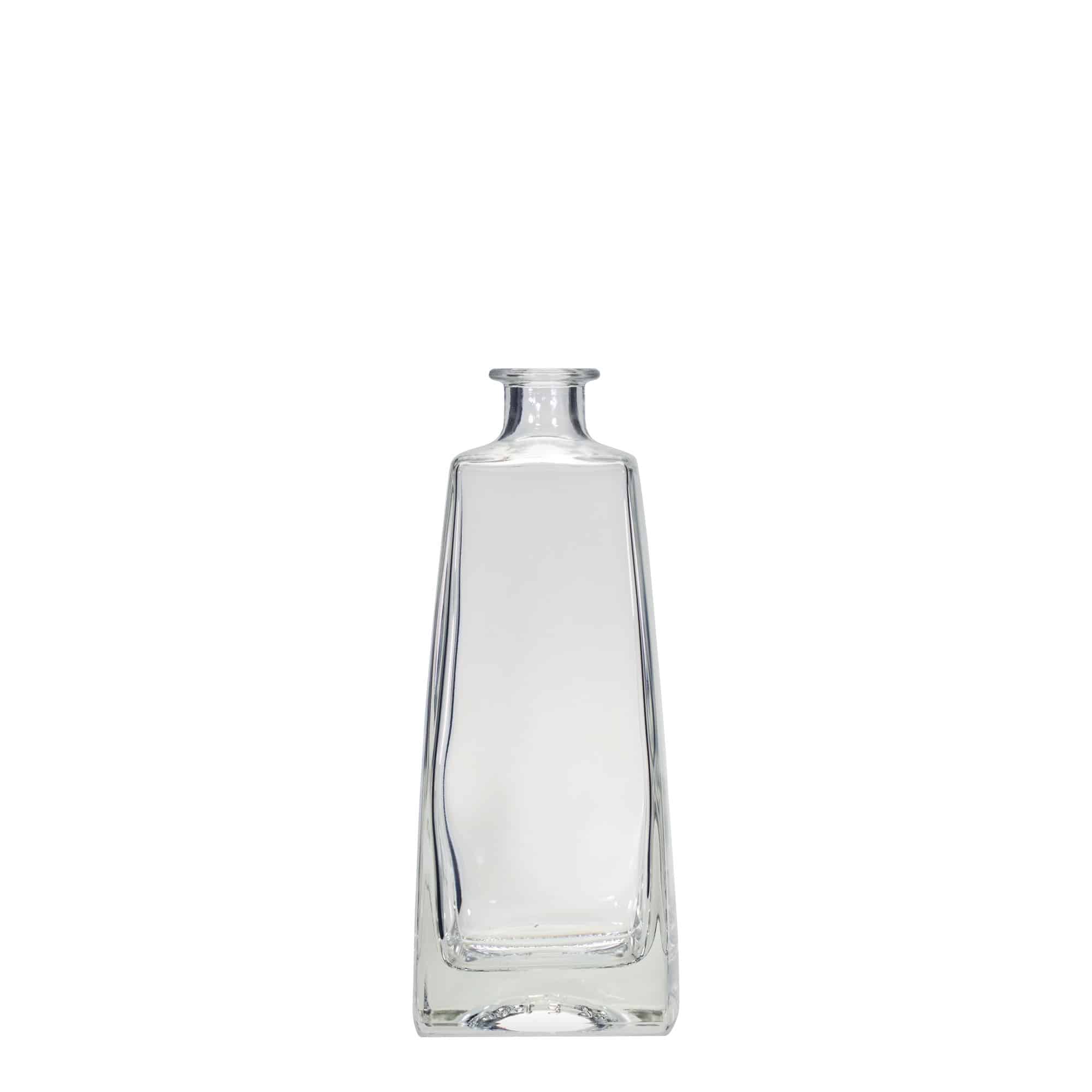 700 ml lasipullo 'Timmy', nelikulm., suu: korkki