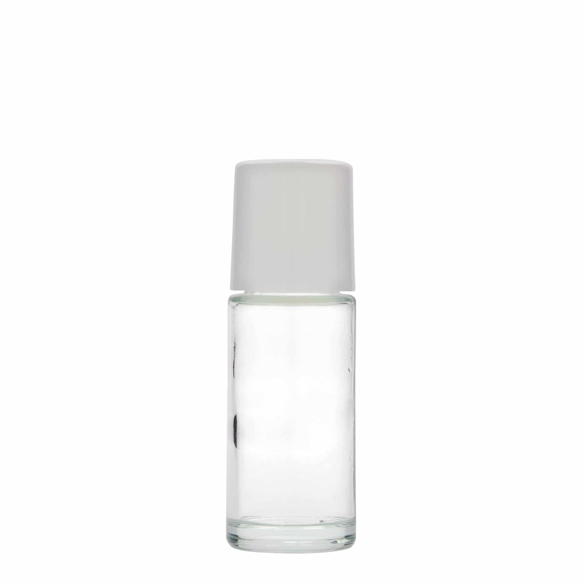 50 ml roll-on-pullo, lasia, suuaukko: ruuvikorkki