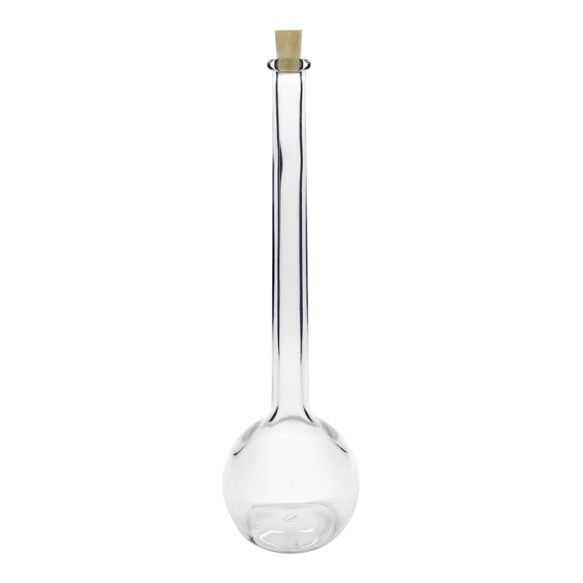 1 500 ml lasipullo ”Tulipano”, suuaukon materiaali: korkki