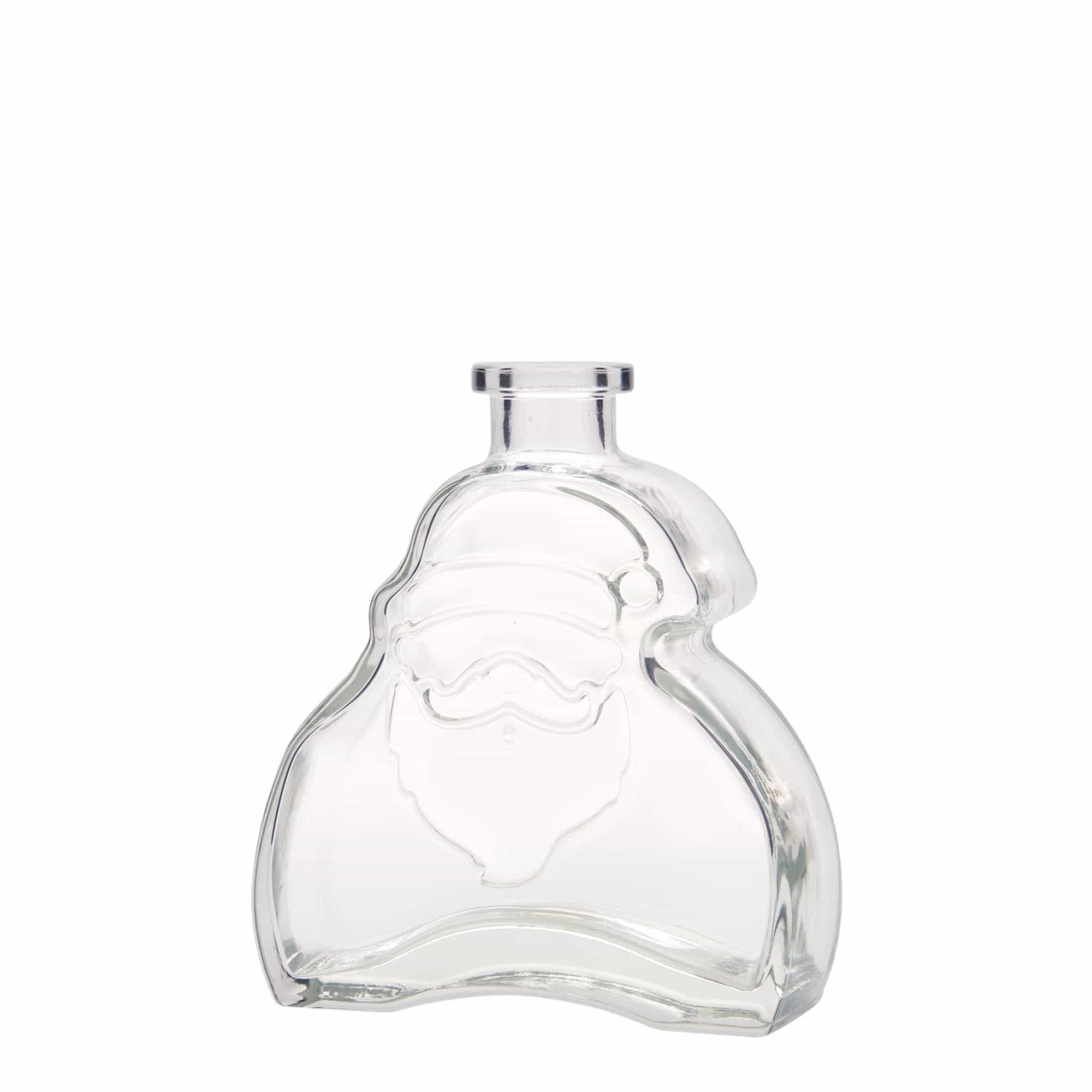 200 ml lasipullo 'Santa Claus', suu: korkki