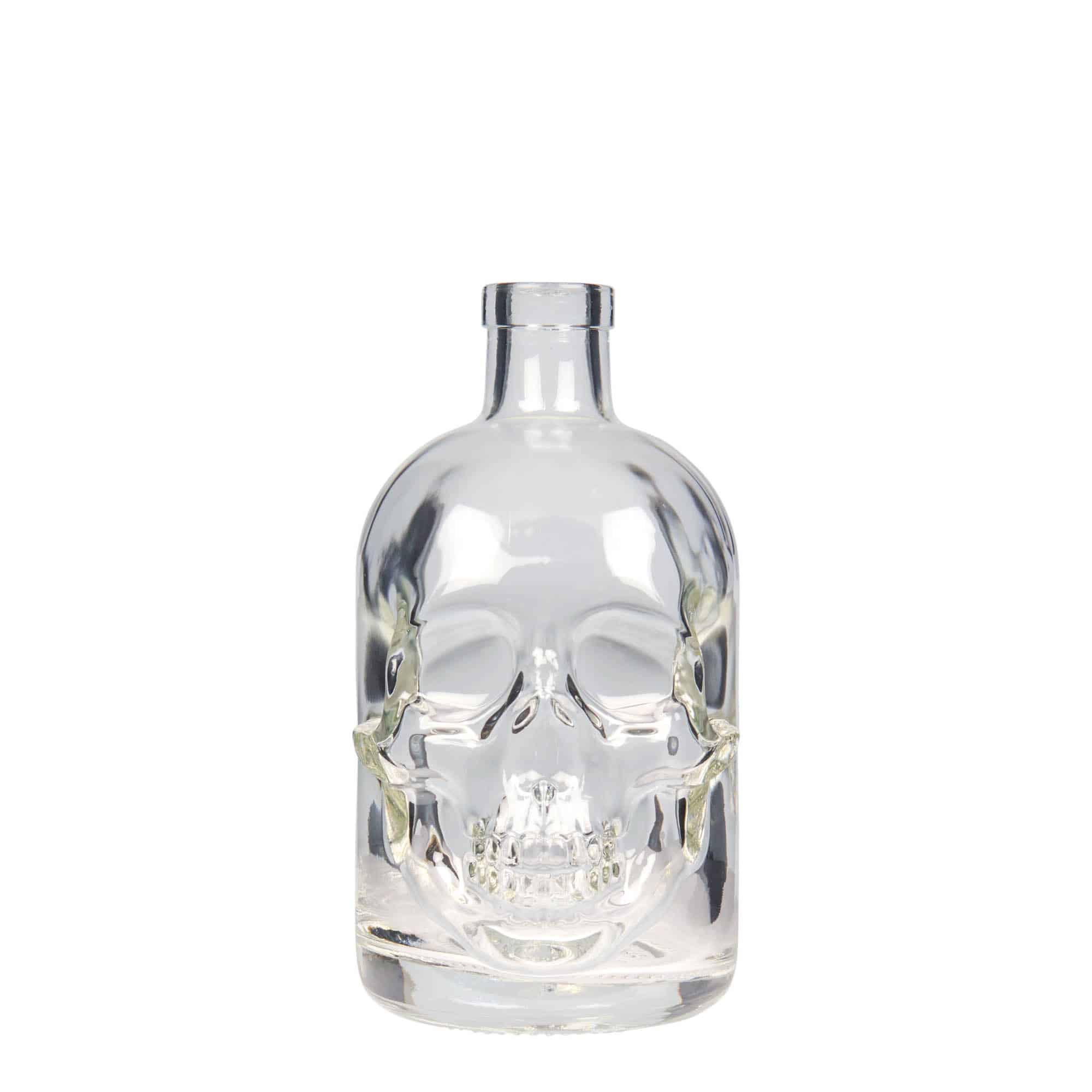 500 ml lasipullo 'Pääkallo', suu: korkki 500 ml lasipullo 'Pääkallo', suu: korkki