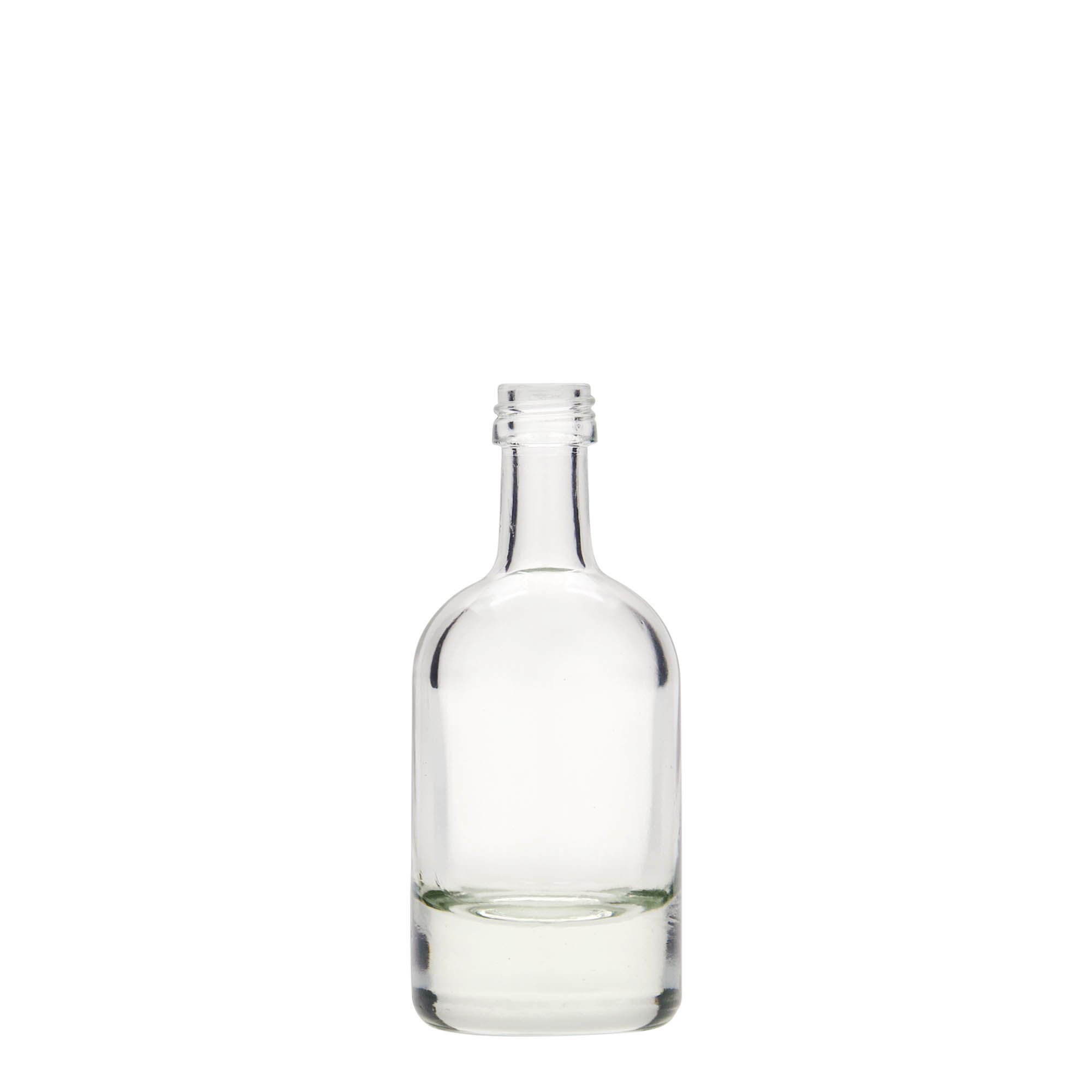 50 ml lasipullo 'Linea Uno', suuaukko: PP 18 50 ml lasipullo 'Linea Uno', suuaukko: PP 18