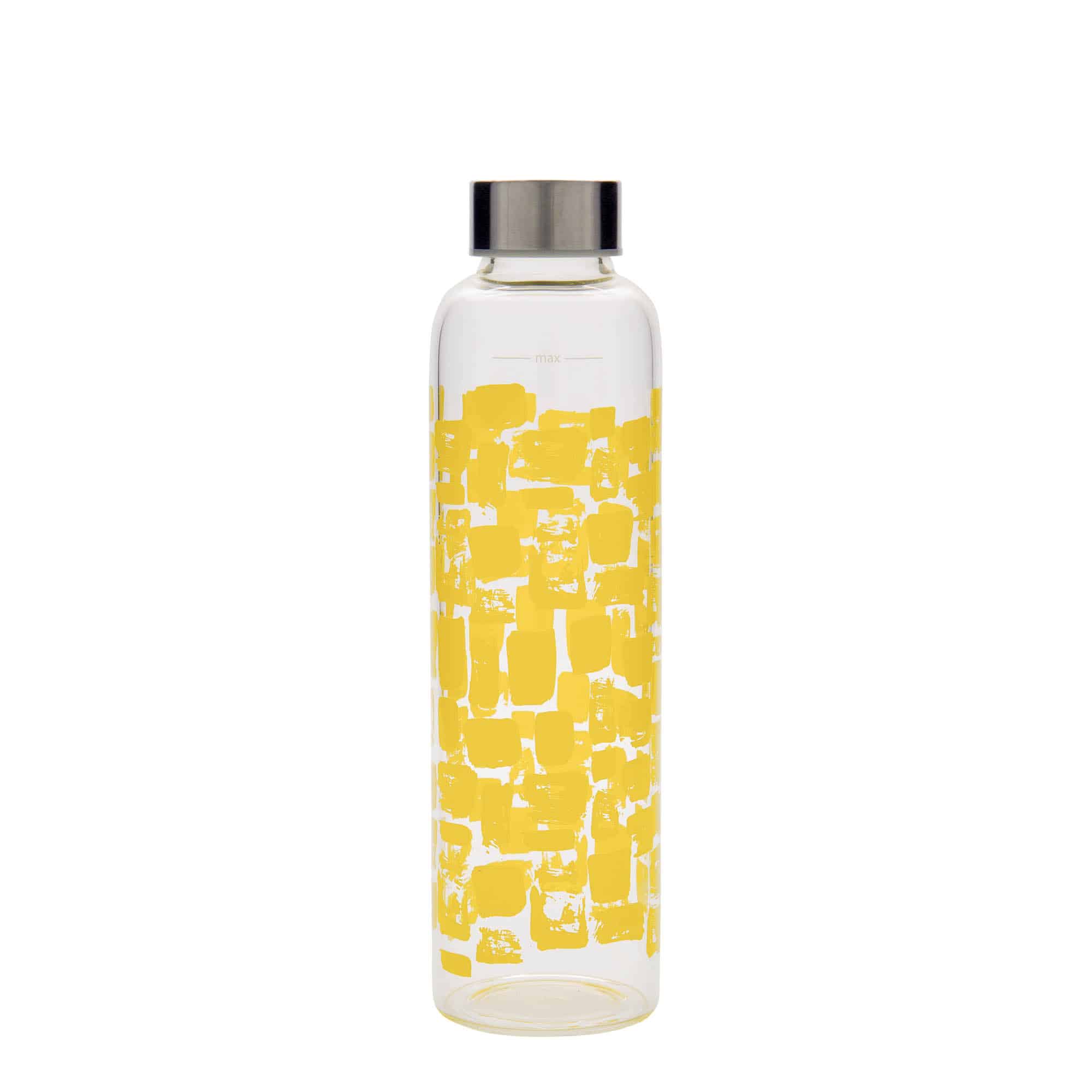 500 ml juomapullo 'Perseus - Keltaiset suorakulmiot', suuaukko: ruuvikorkki 500 ml juomapullo 'Perseus - Keltaiset suorakulmiot', suuaukko: ruuvikorkki