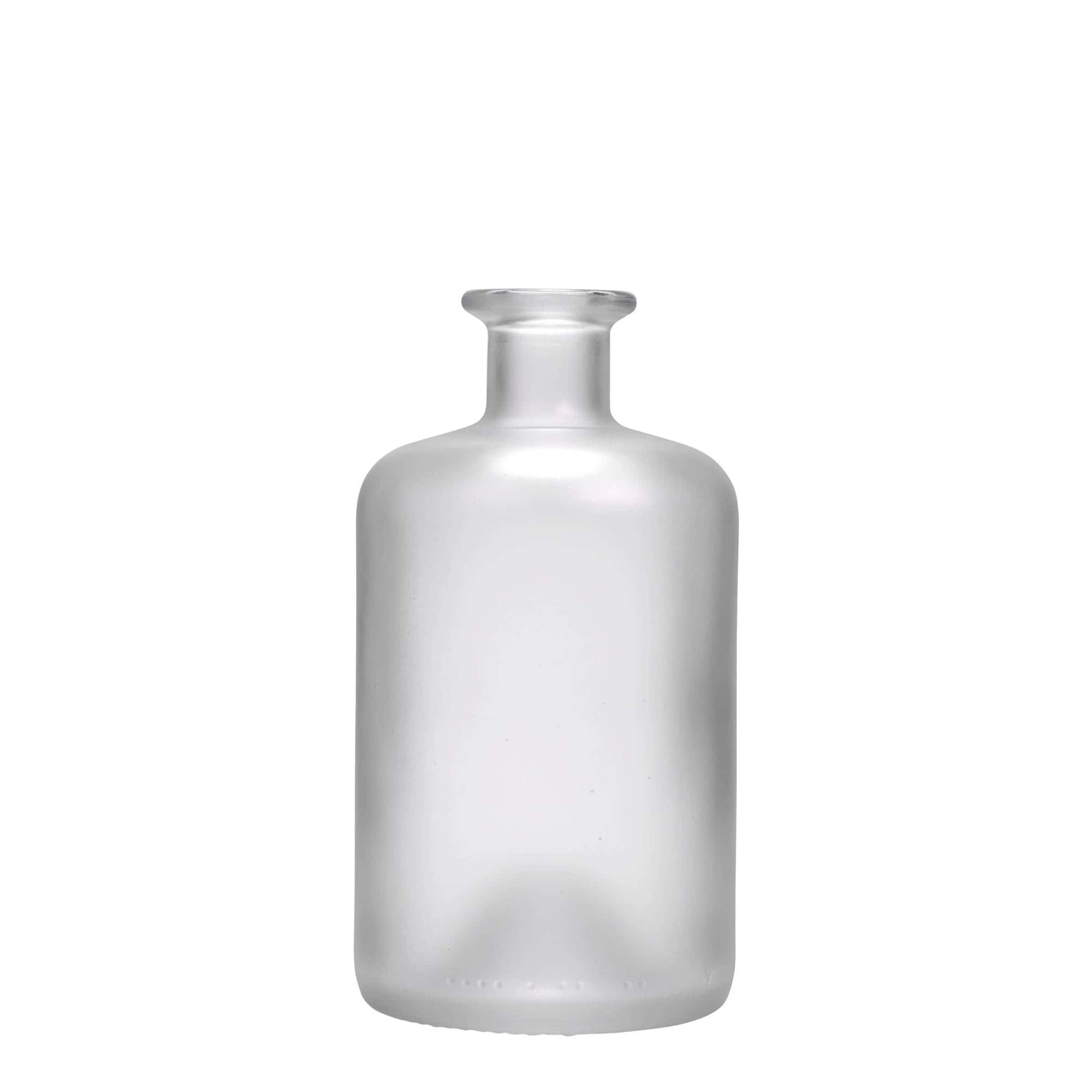 500 ml lasipullo apteekkarille, jäähdytetty, suuaukko: korkki