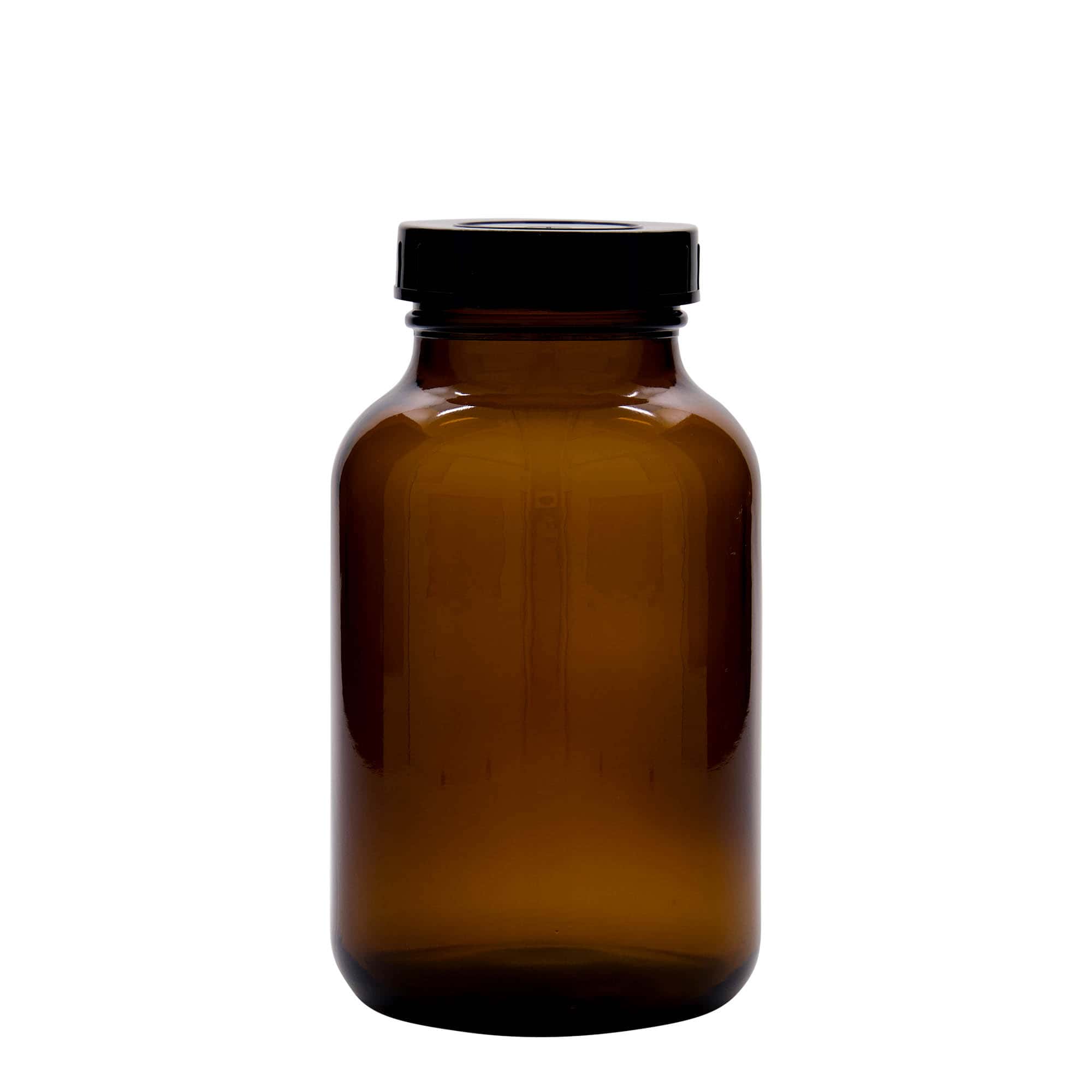 1000 ml leveäkaul. lasipurkki, ruskea, suu: DIN 68