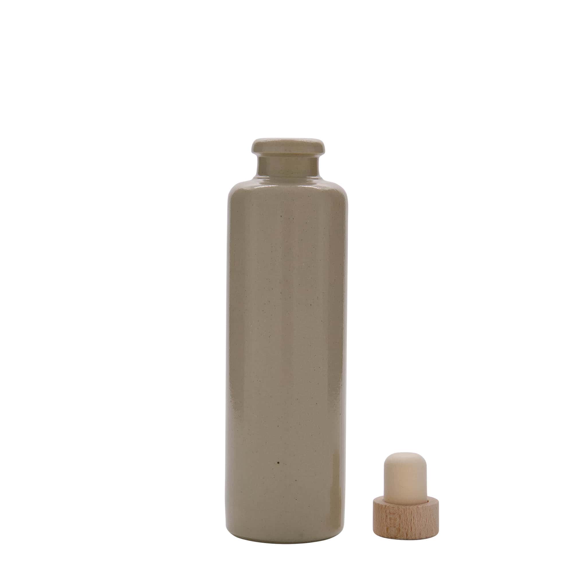 200 ml saviruukku, kivikeramiikka, beige, suuaukko: korkki