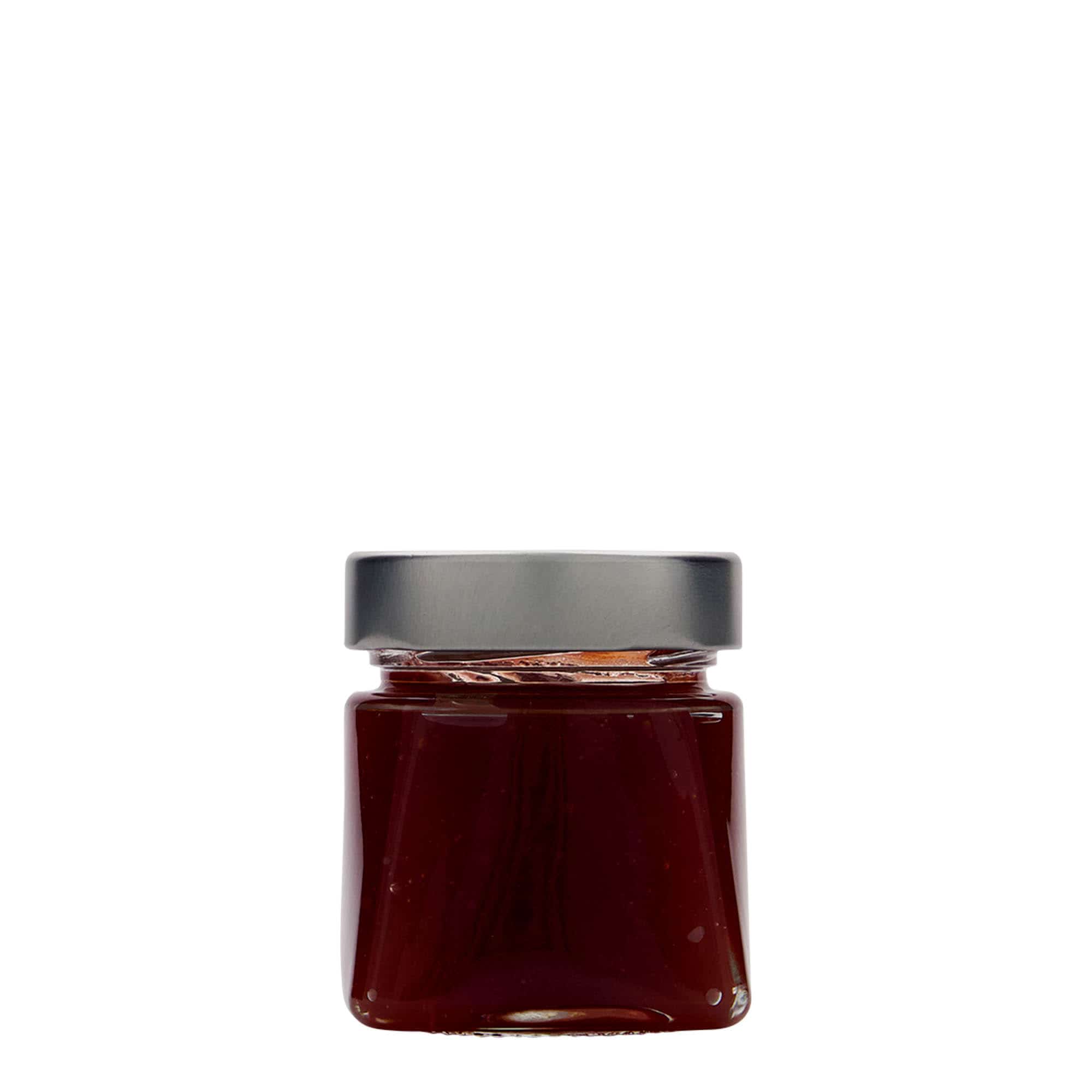 106 ml neliönmuotoinen lasi 'Luxor', suuaukon tyyppi: Deep-Twist-Off (DTO 58)