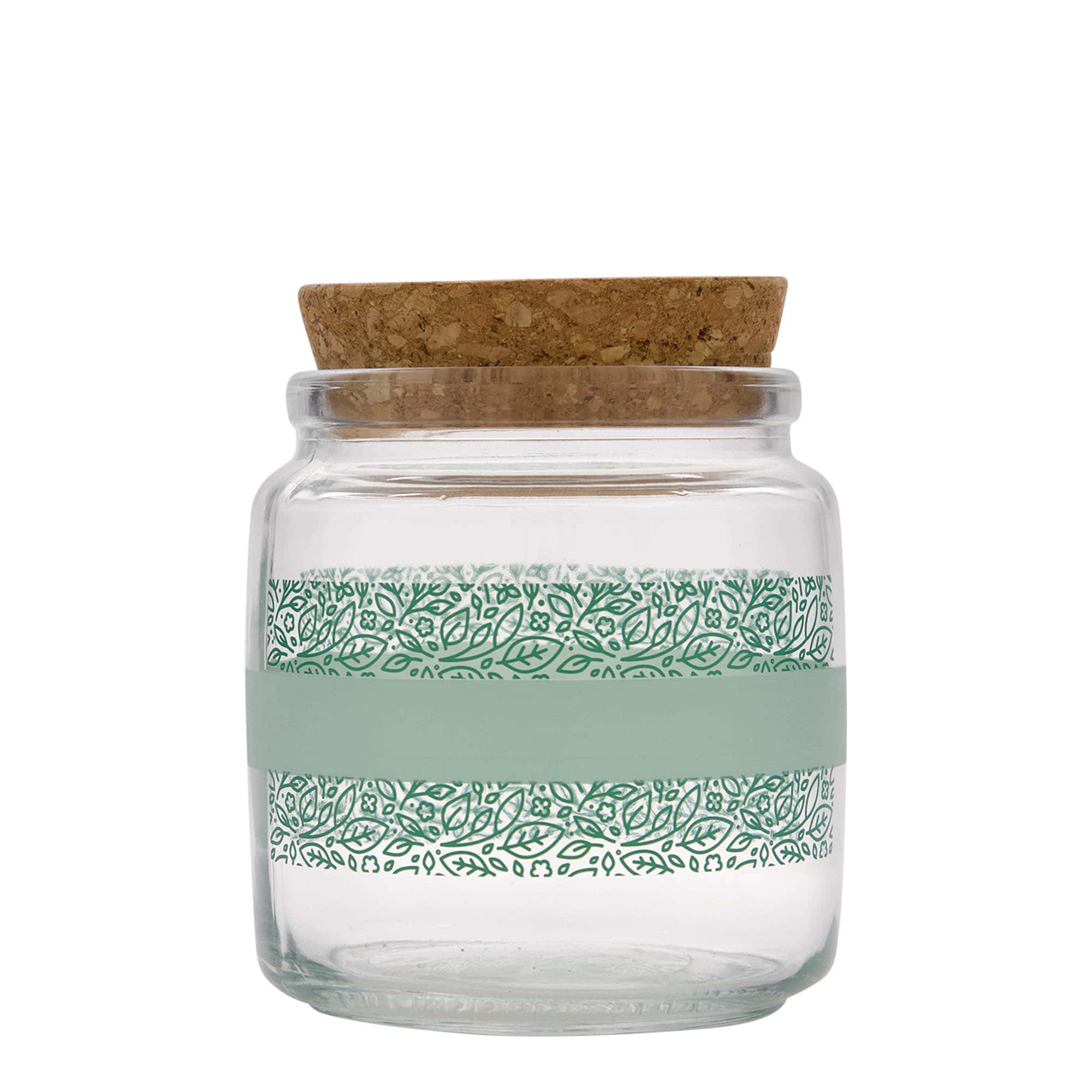 750 ml Korkkilasi ”Giara”, Kuvio: Naturalmente verde, Suukappale: Korkki