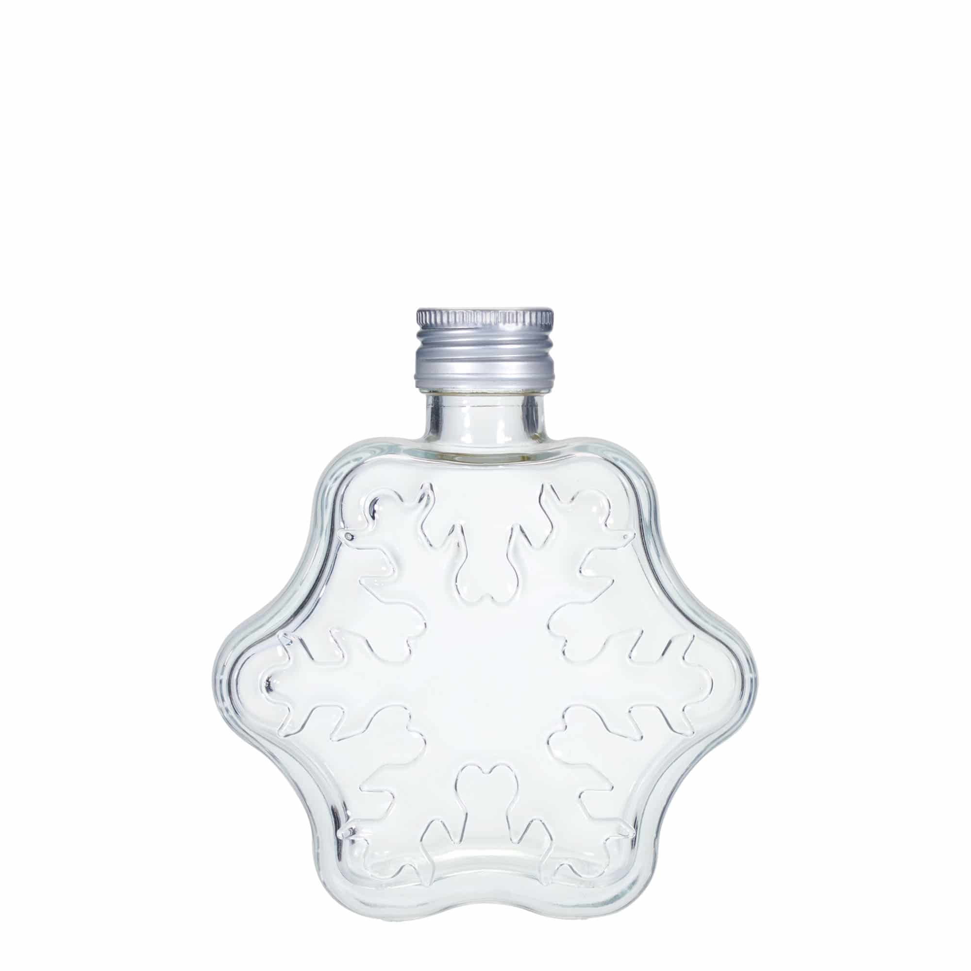 200 ml lasipullo 'Schneeflocke', suu: PP 28