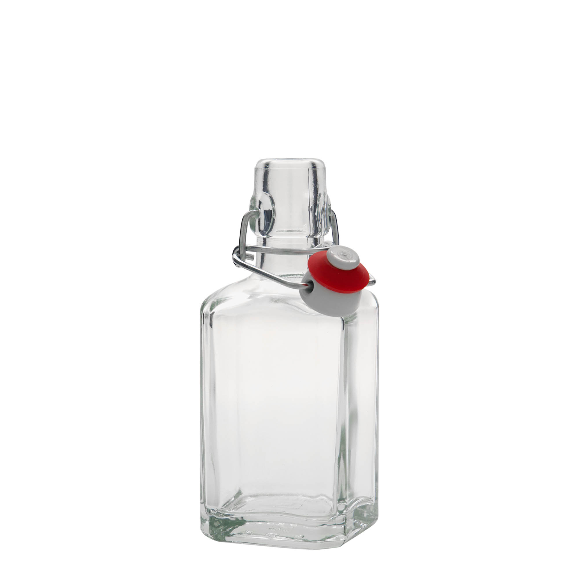 250 ml lasipullo 'Rialto', neliömäinen, suuaukko: pikalukko 250 ml lasipullo 'Rialto', neliömäinen, suuaukko: pikalukko