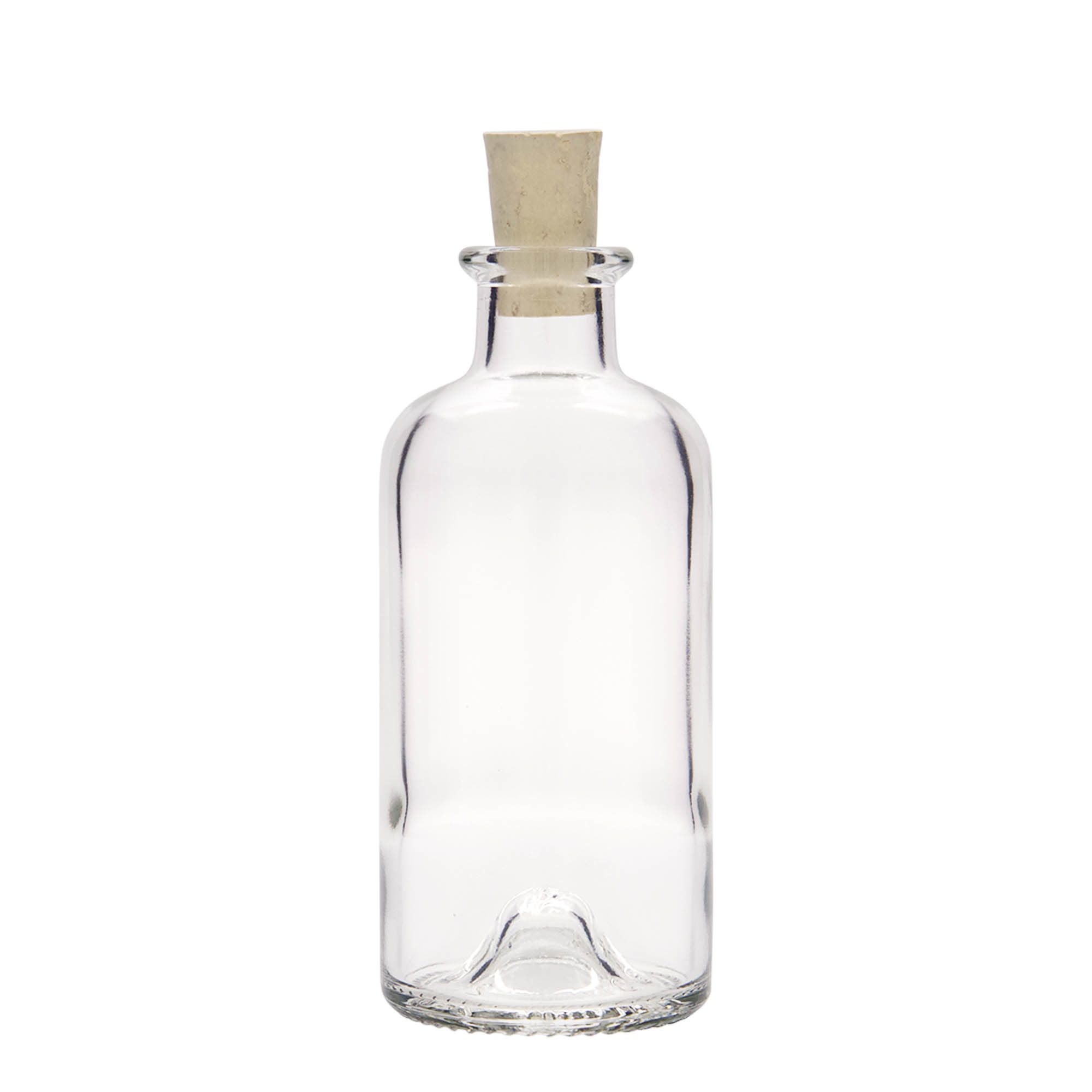 200 ml lasipullo apteekkari, suuaukko: korkki
