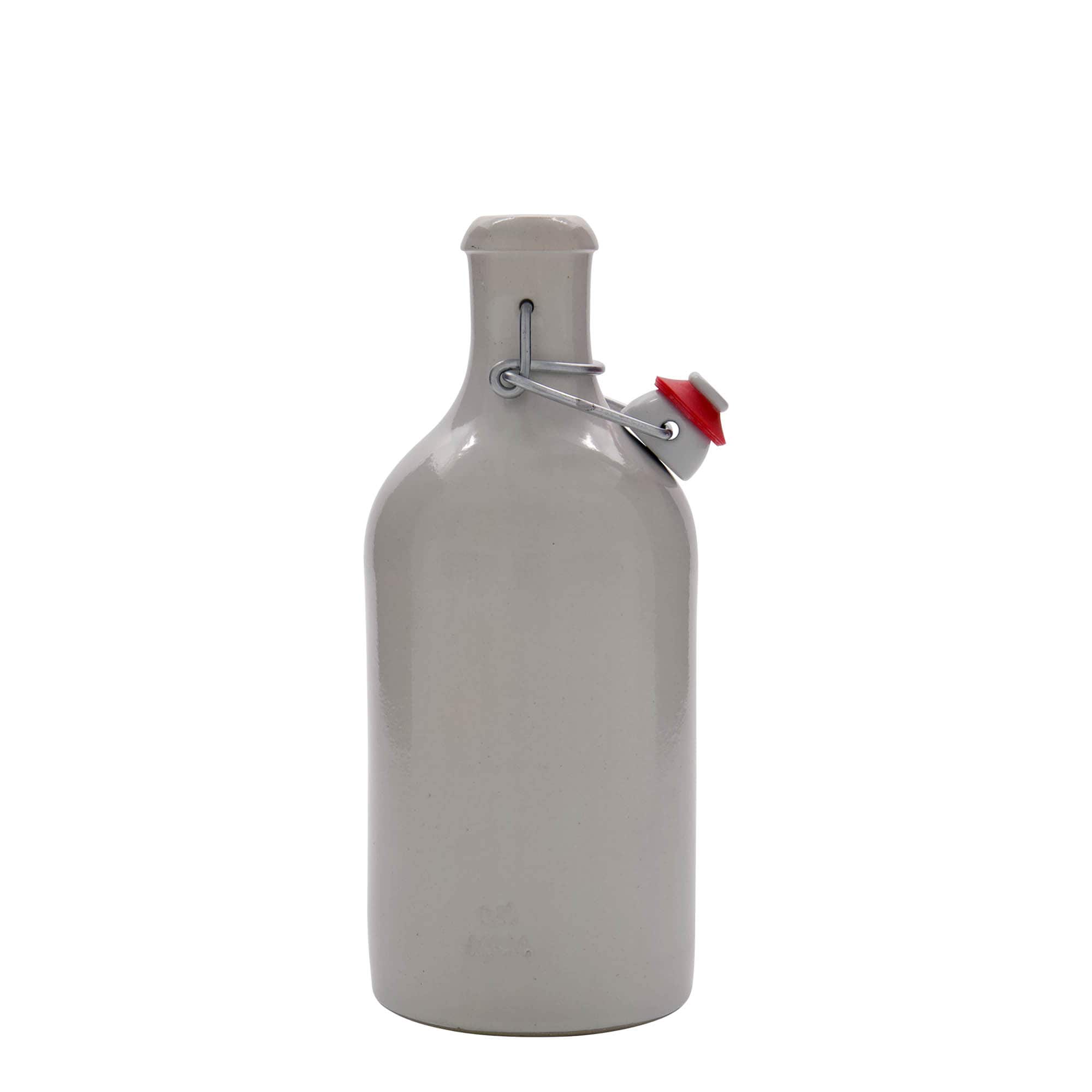 500 ml saviruukku, kivikeramiikka, valkoinen, suuaukko: puristuskorkki