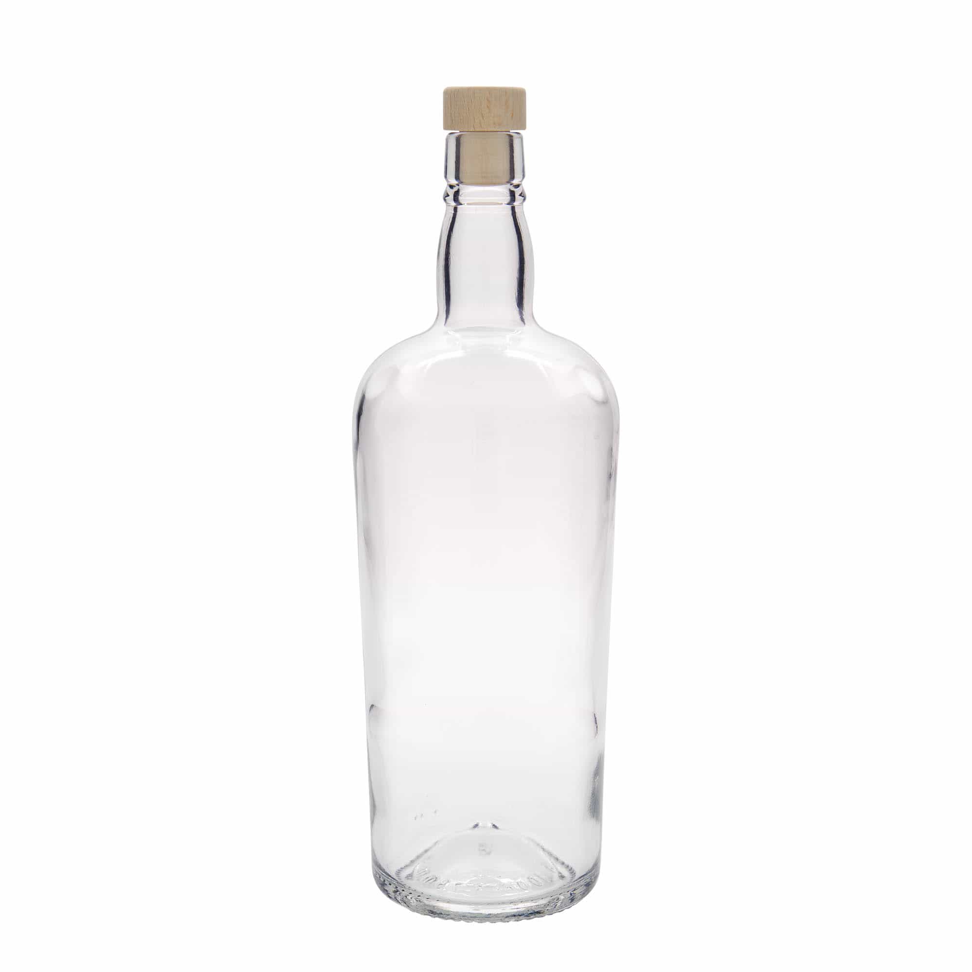 1000 ml lasipullo 'Edinburgh', suu: korkki