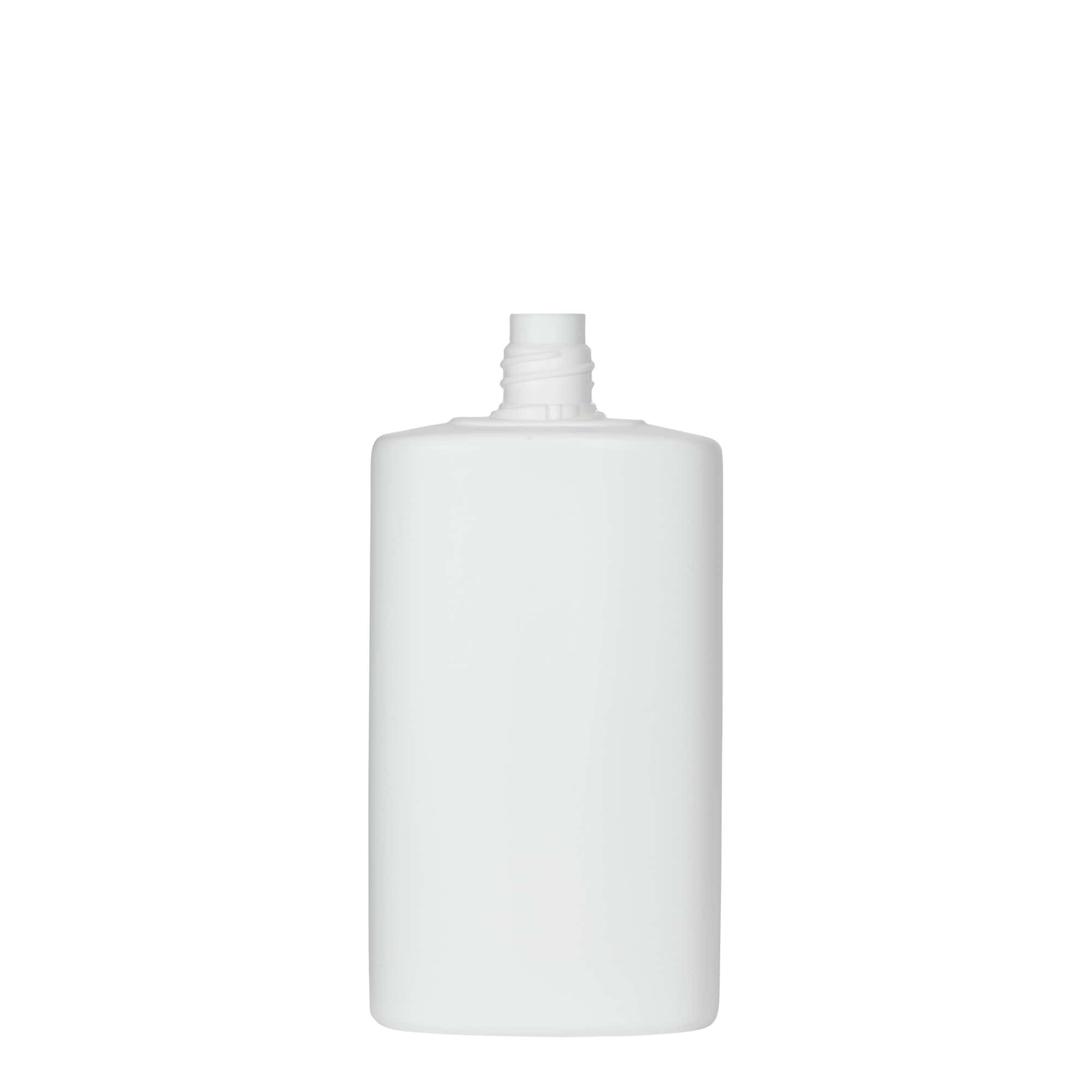 250 ml muovipullo 'Indy', ovaali, HDPE, valkoinen, suuaukko: ruuvikorkki