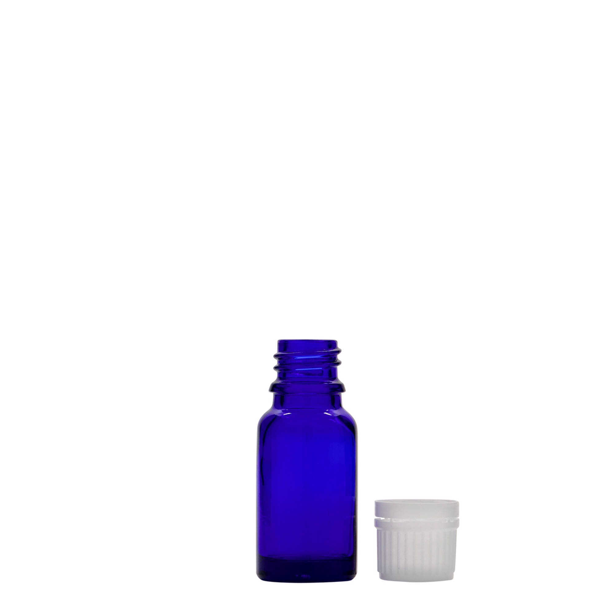 10 ml lääkeputkilo, lasia, kuninkaansininen, suuaukko: DIN 18 10 ml lääkeputkilo, lasia, kuninkaansininen, suuaukko: DIN 18