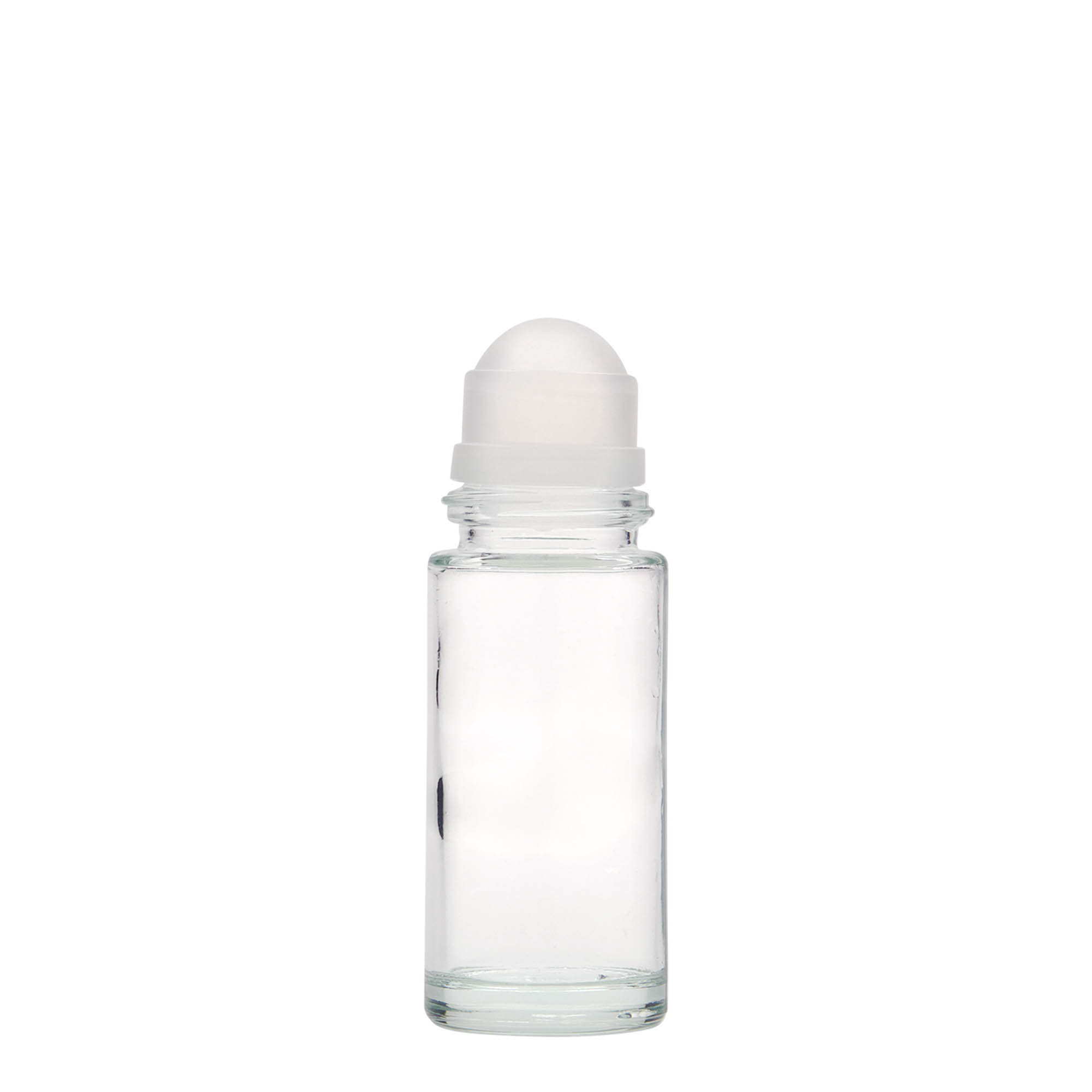 50 ml roll-on-pullo, lasia, suuaukko: ruuvikorkki