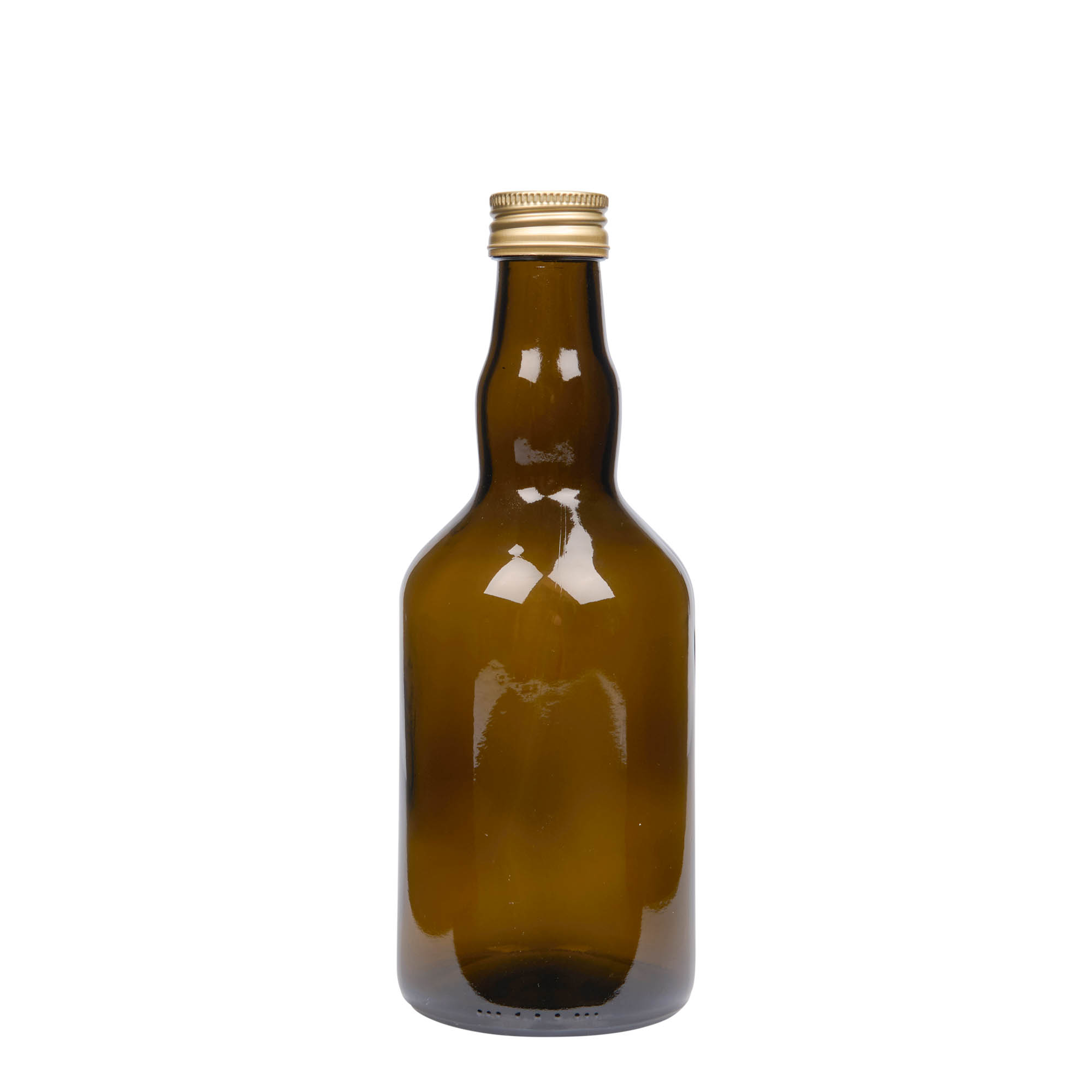 500 ml lasipullo 'Olona', antiikkivihreä, suuaukko: PP 31,5
