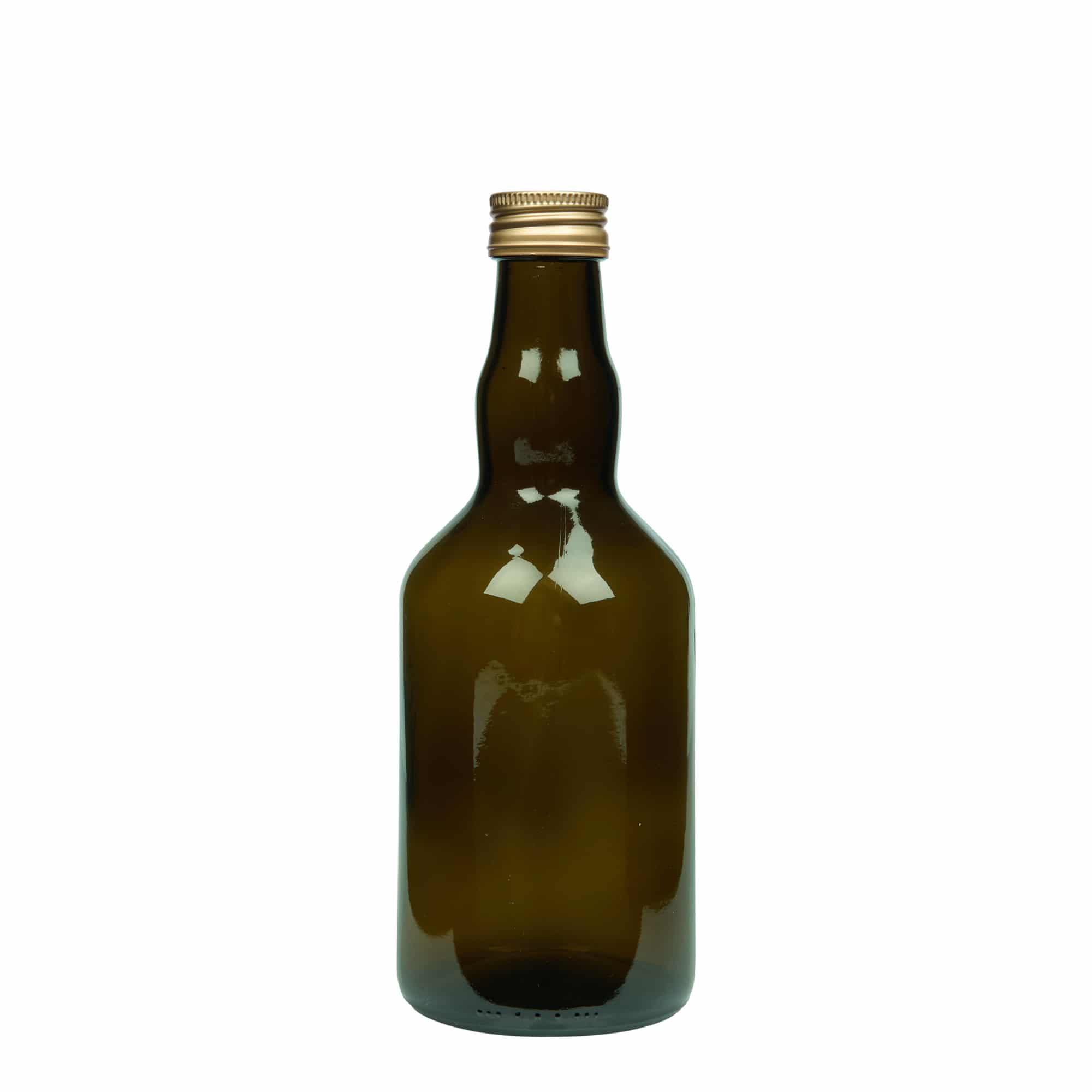 500 ml lasipullo ”Olona”, antiikkivihreä, suuaukko: PP 31,5
