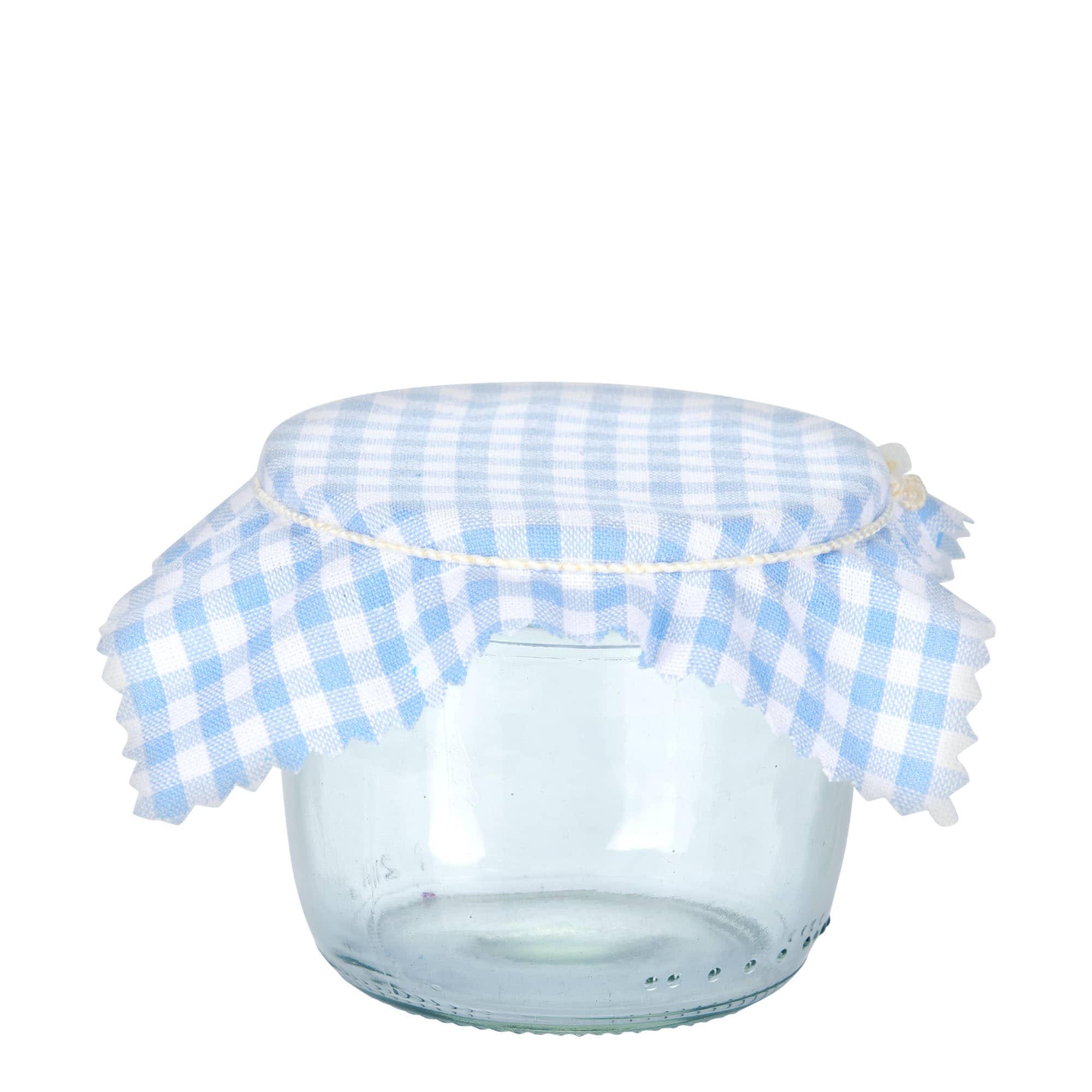 Neliönmuotoinen ruudullinen kangasliina 12x12, tekstiili, vaaleansininen, suuaukko: TO38-TO53 Neliönmuotoinen ruudullinen kangasliina 12x12, tekstiili, vaaleansininen, suuaukko: TO38-TO53