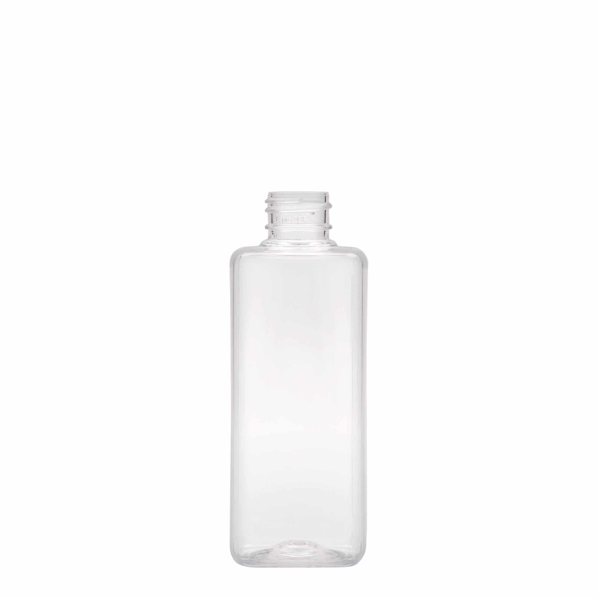 200 ml PET-pullo 'Karl', neliö, muovi, suu: GPI 24/410